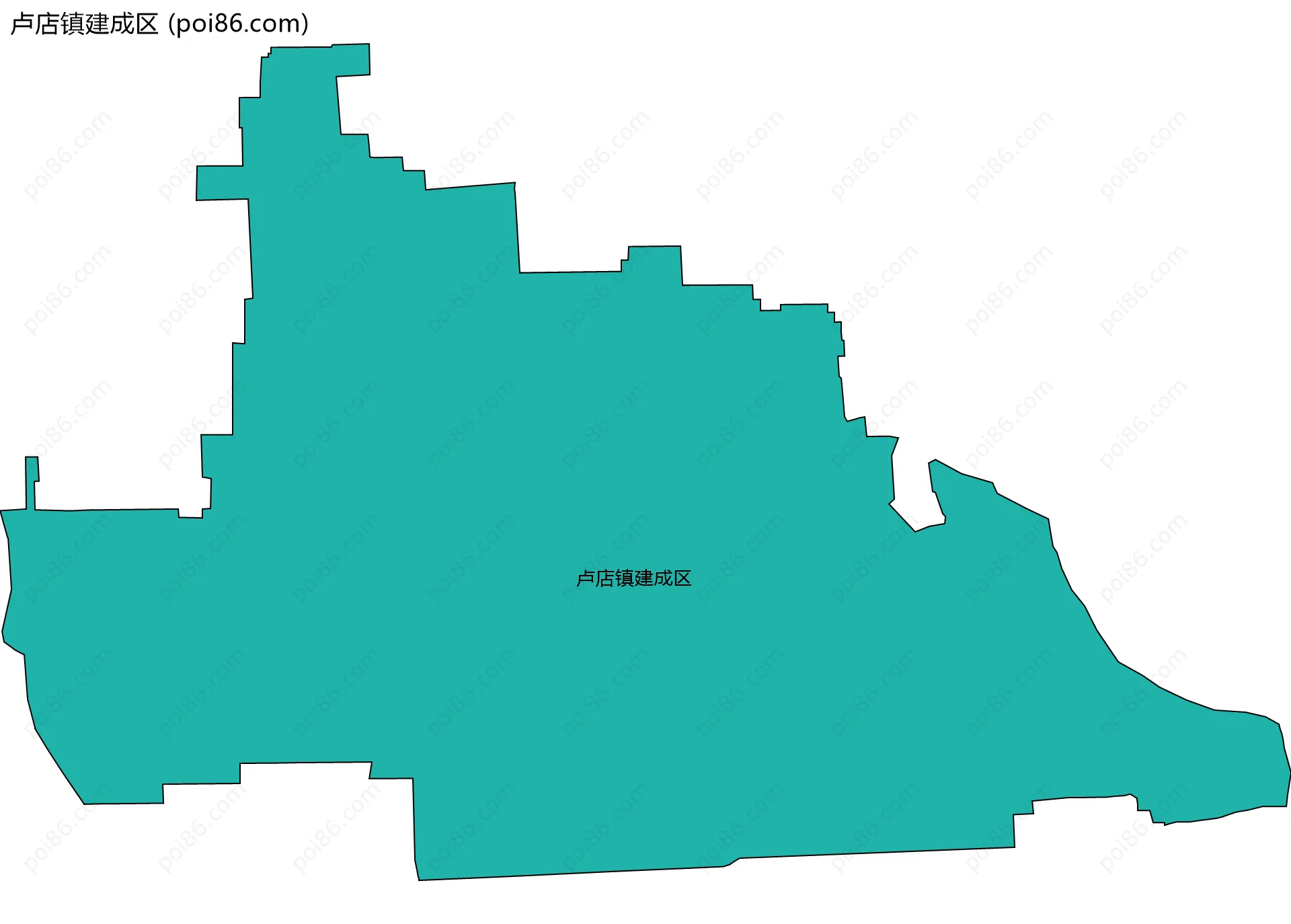 卢店镇建成区边界地图