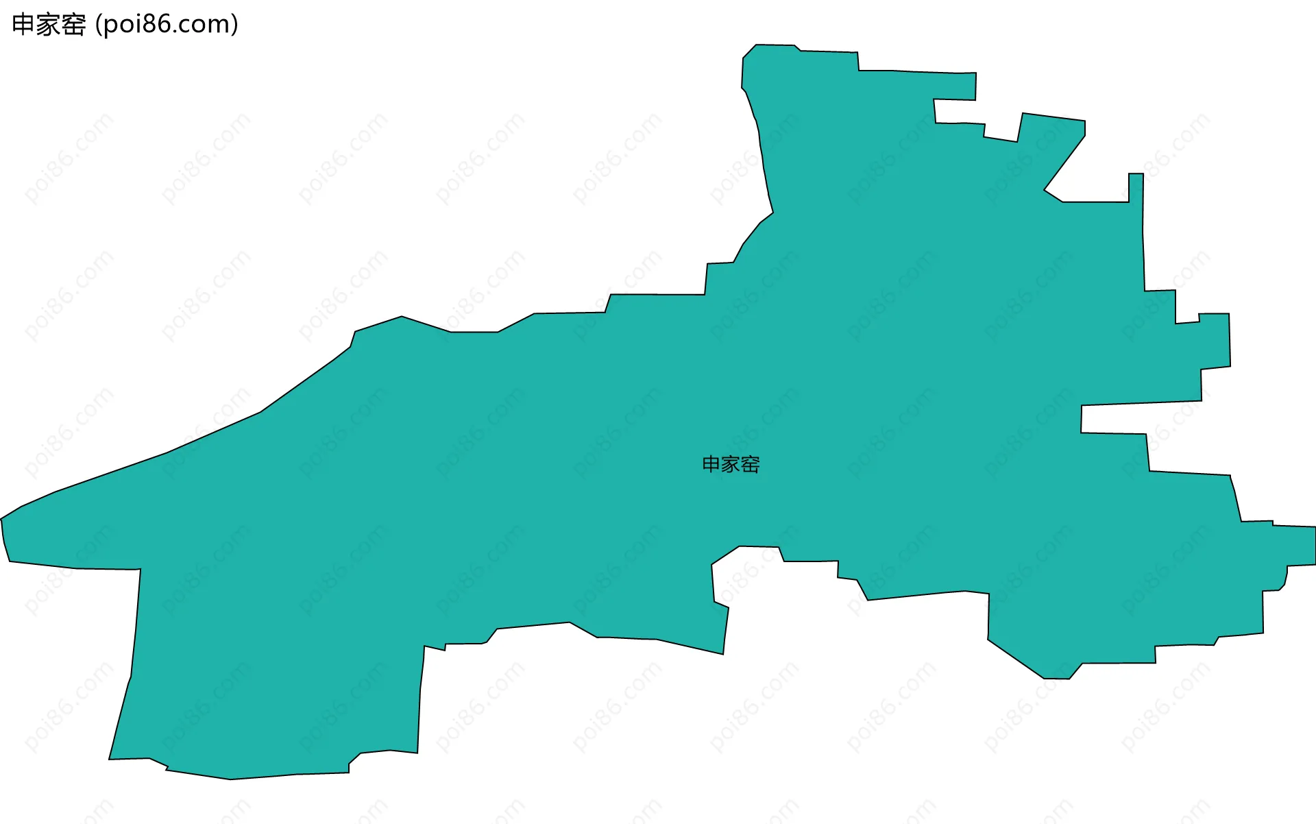 申家窑边界地图