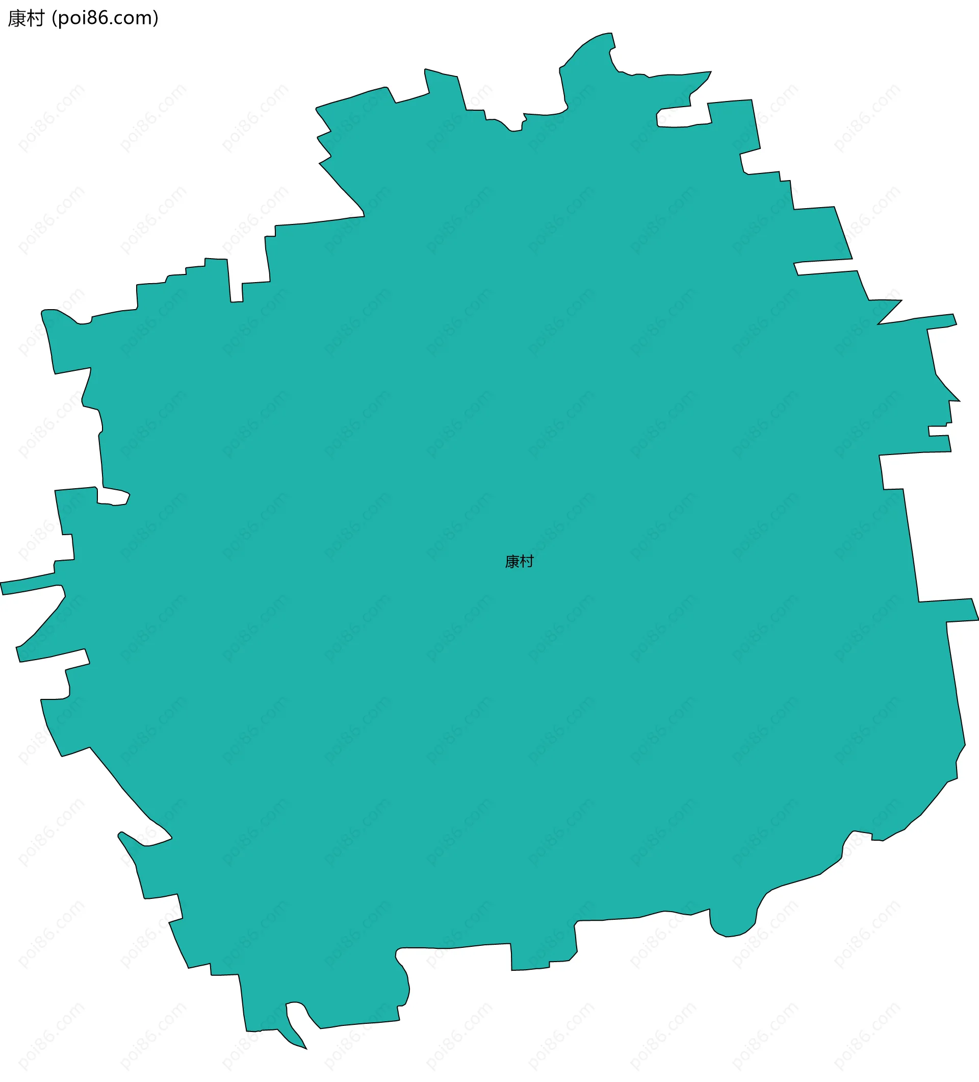 康村边界地图