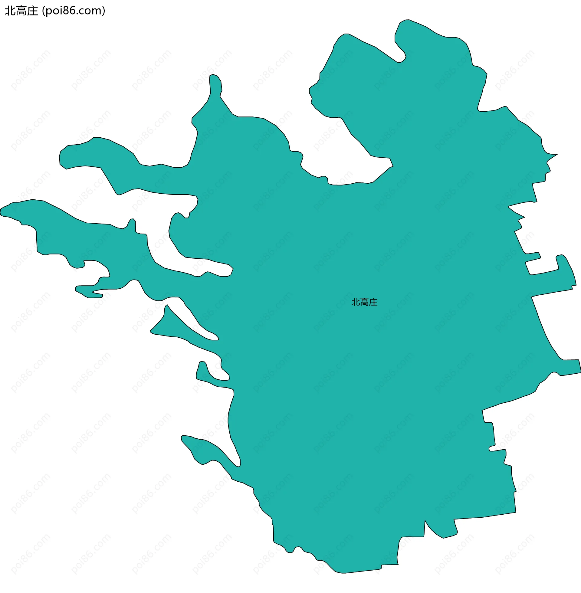 北高庄边界地图