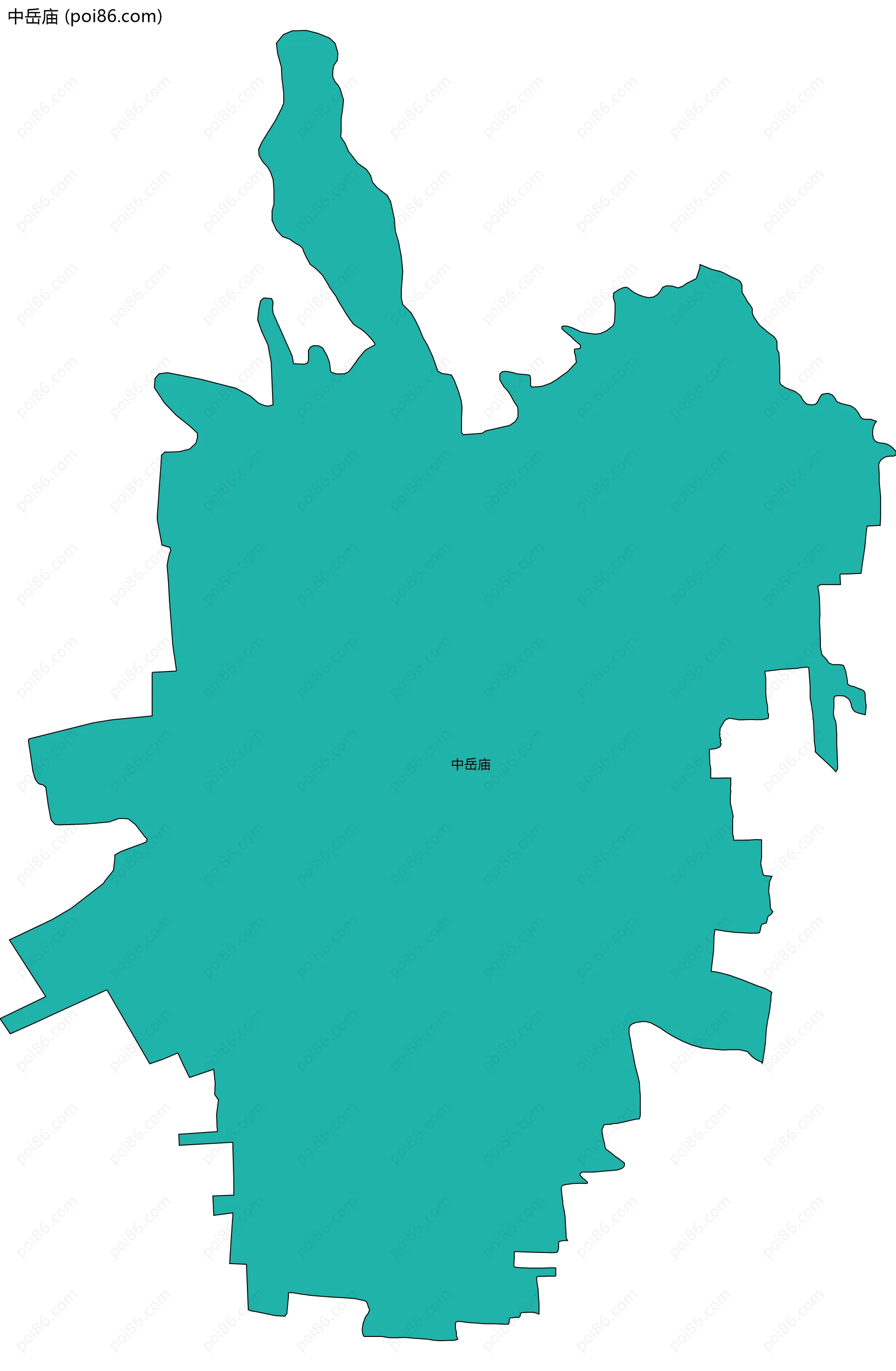 中岳庙边界地图