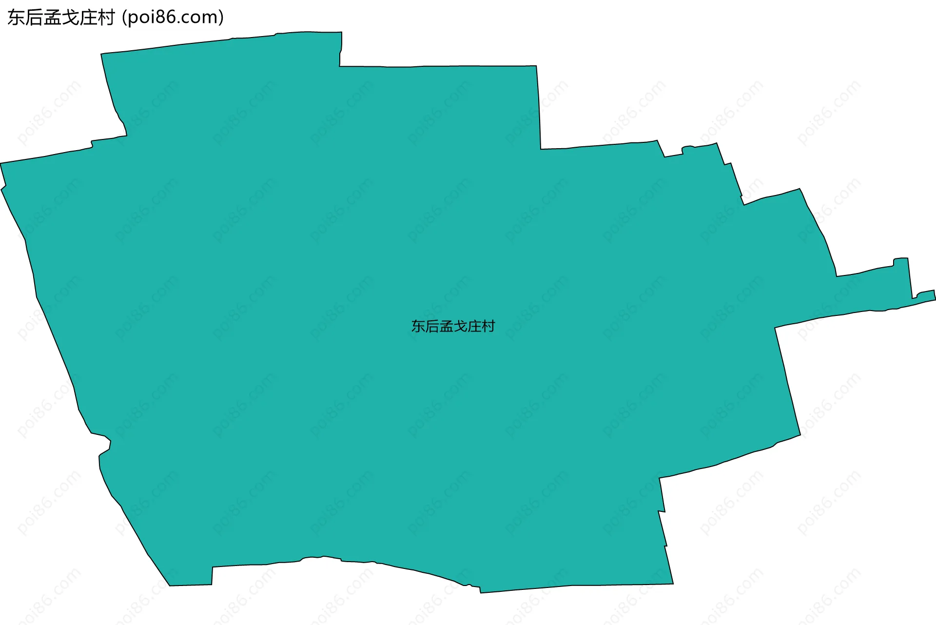 东后孟戈庄村边界地图