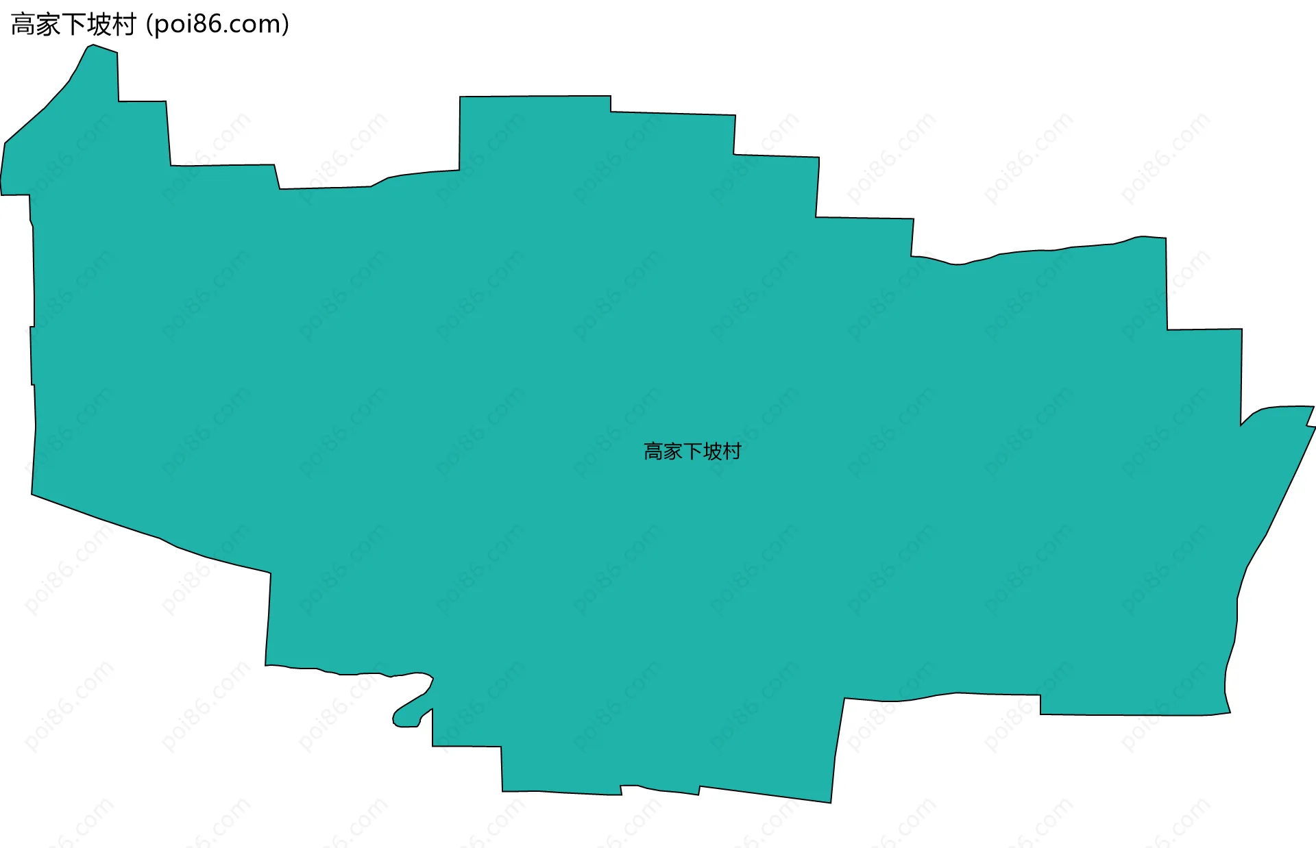 高家下坡村边界地图