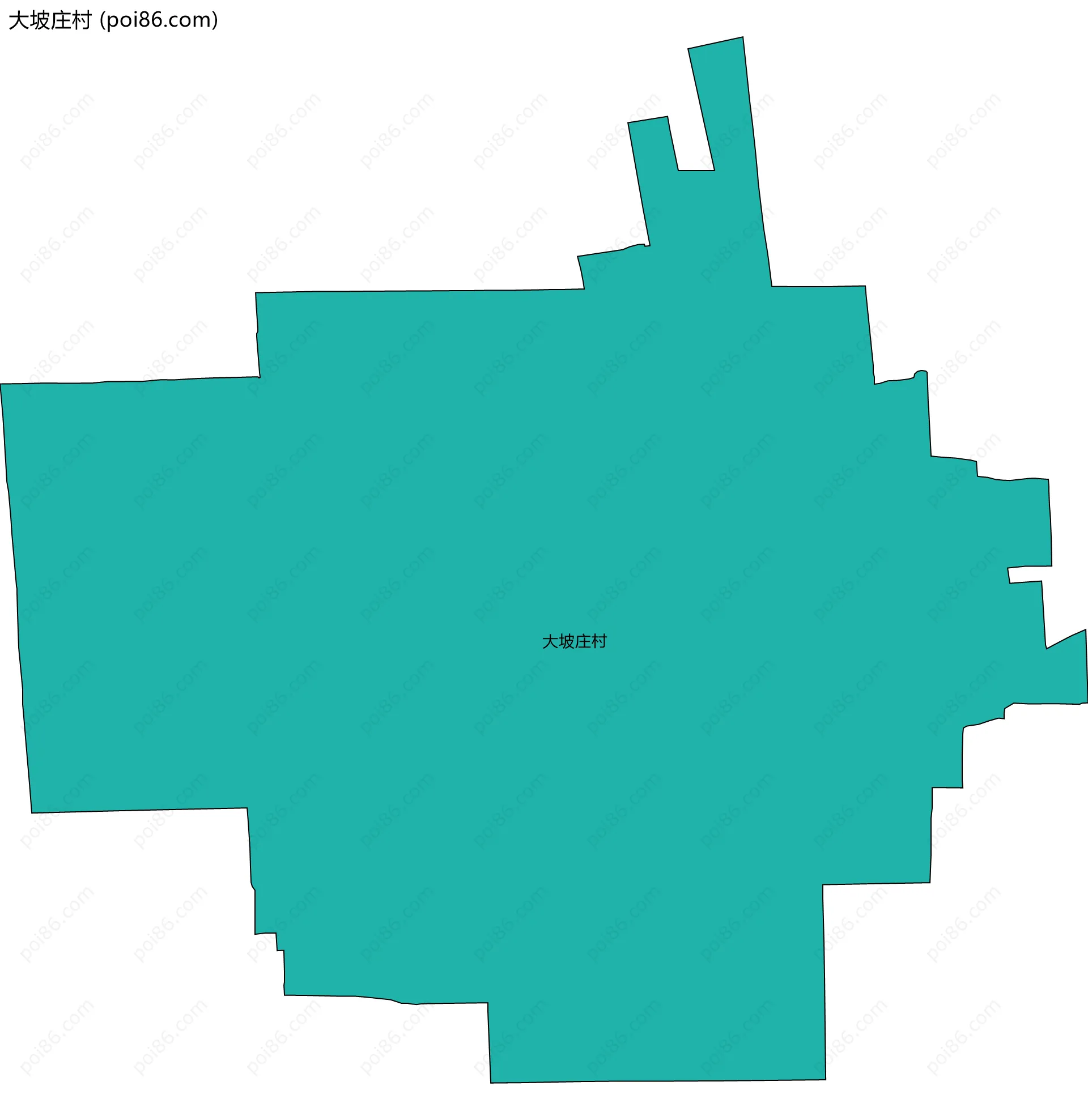 大坡庄村边界地图