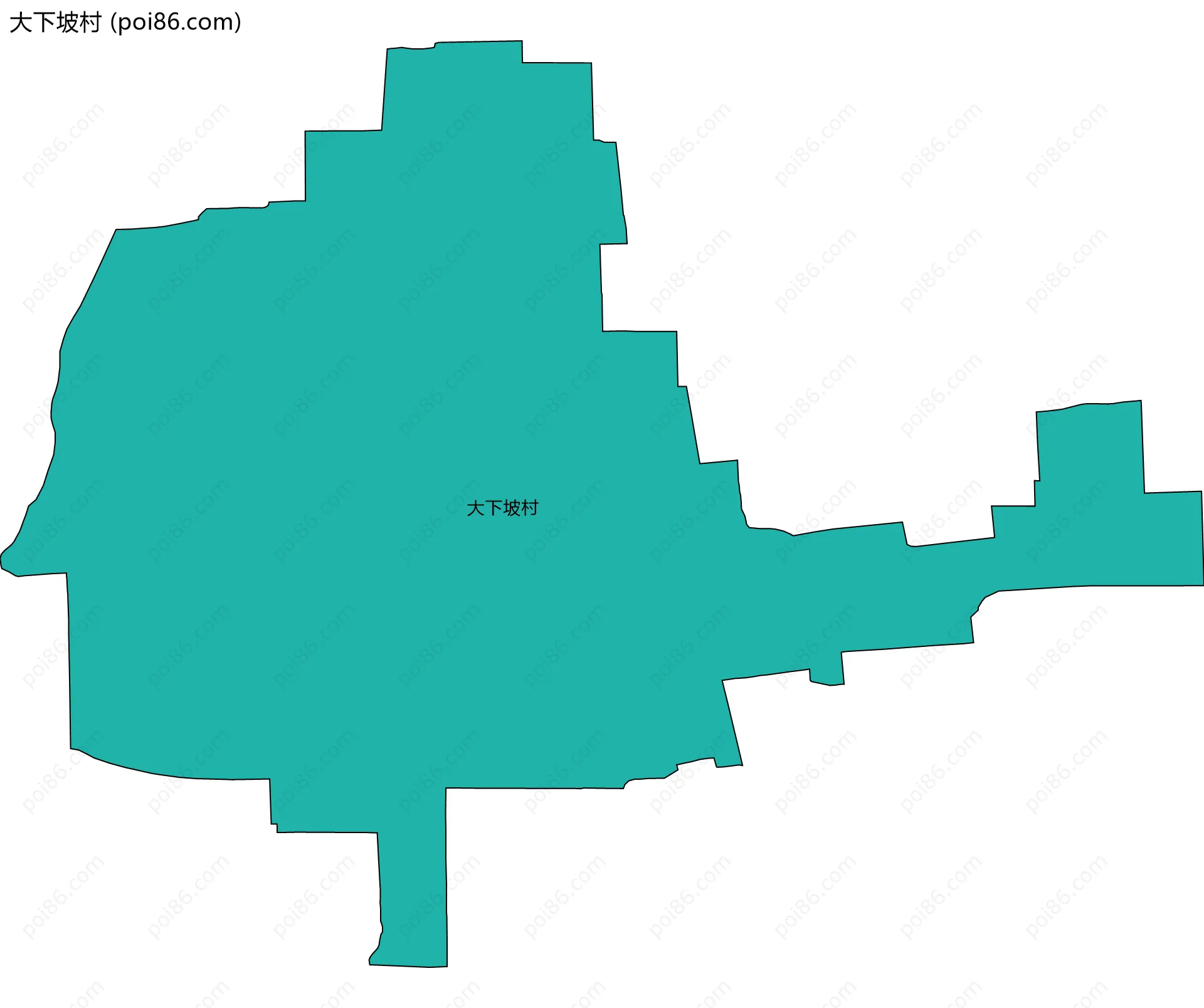 大下坡村边界地图