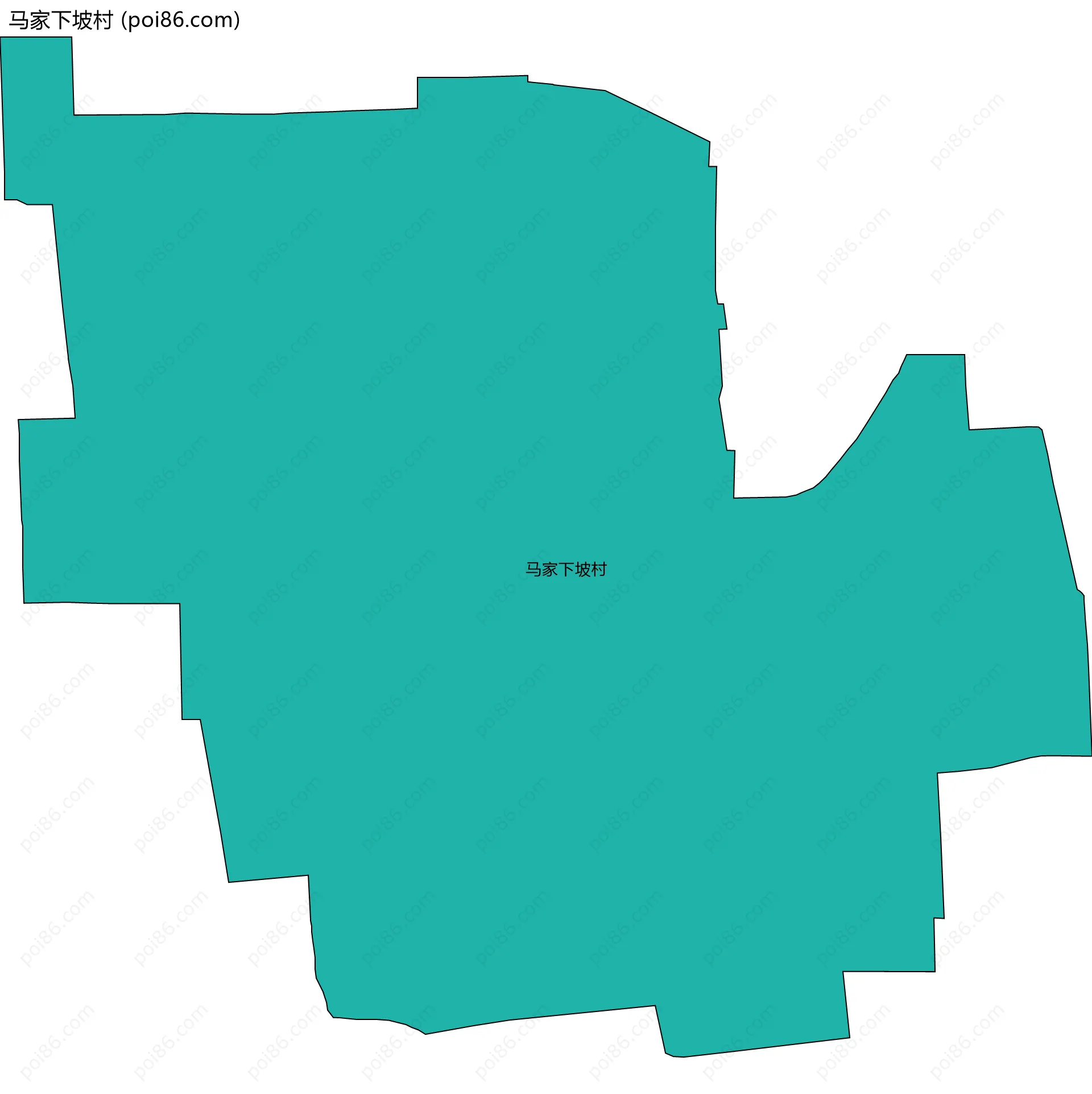 马家下坡村边界地图