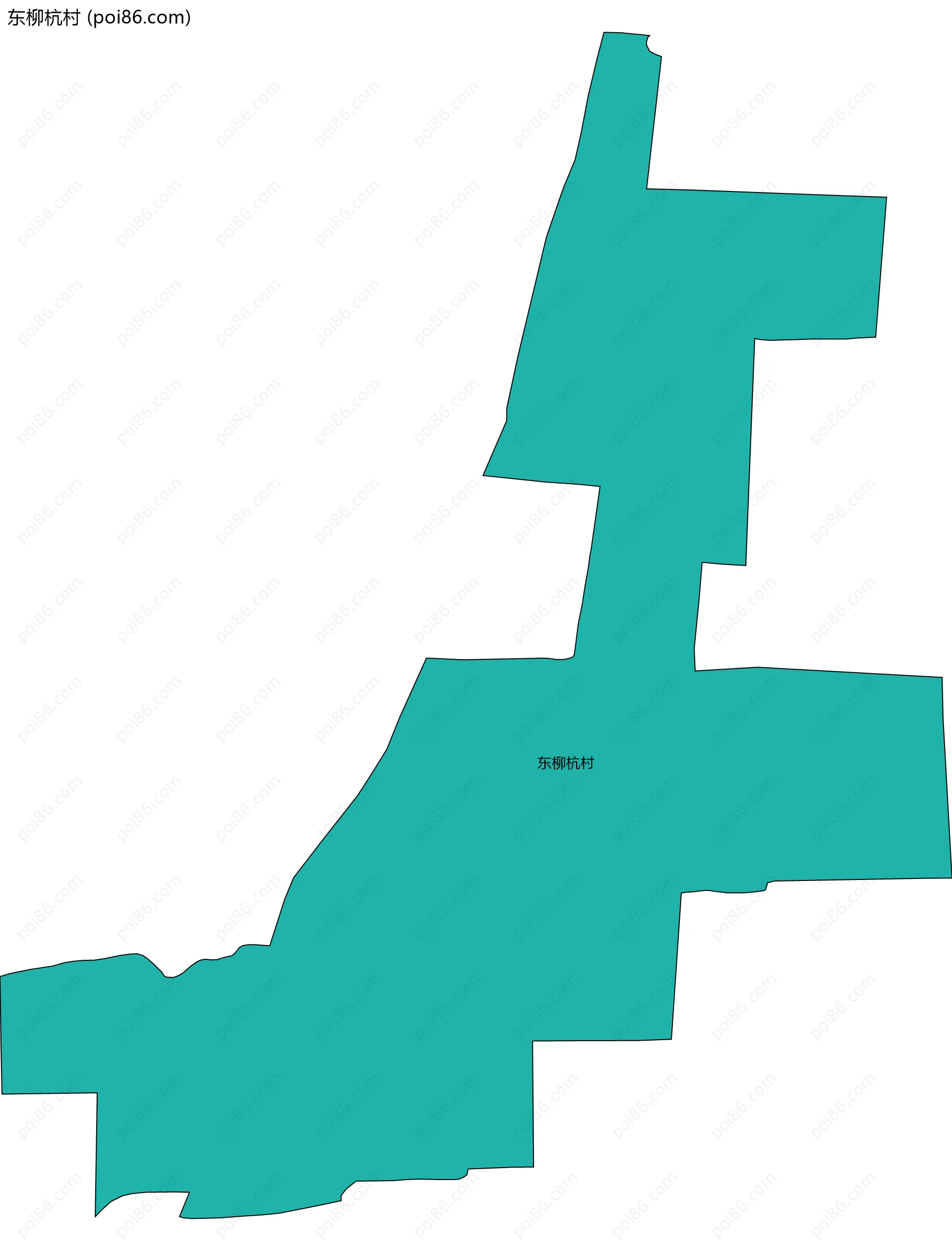 东柳杭村边界地图