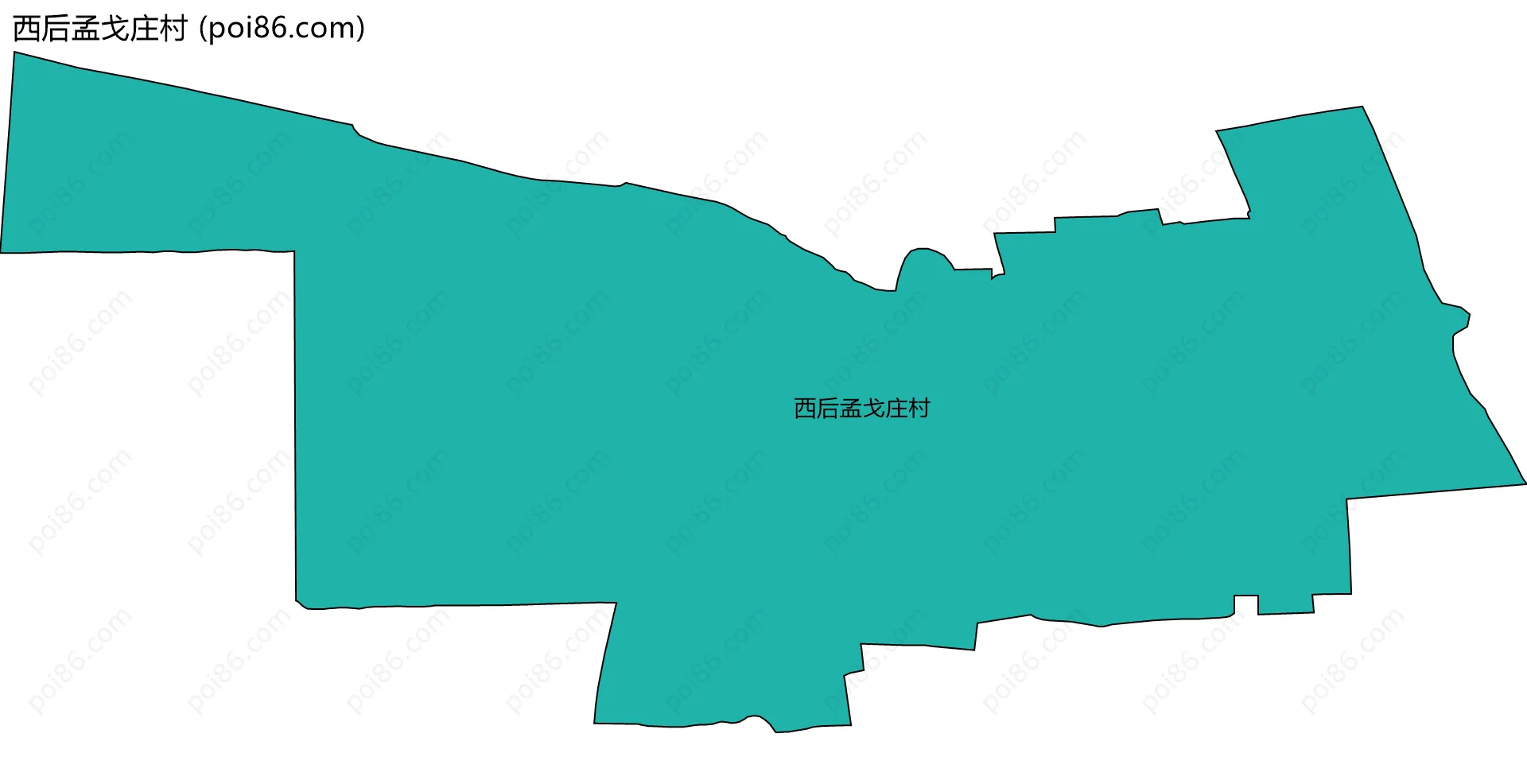 西后孟戈庄村边界地图