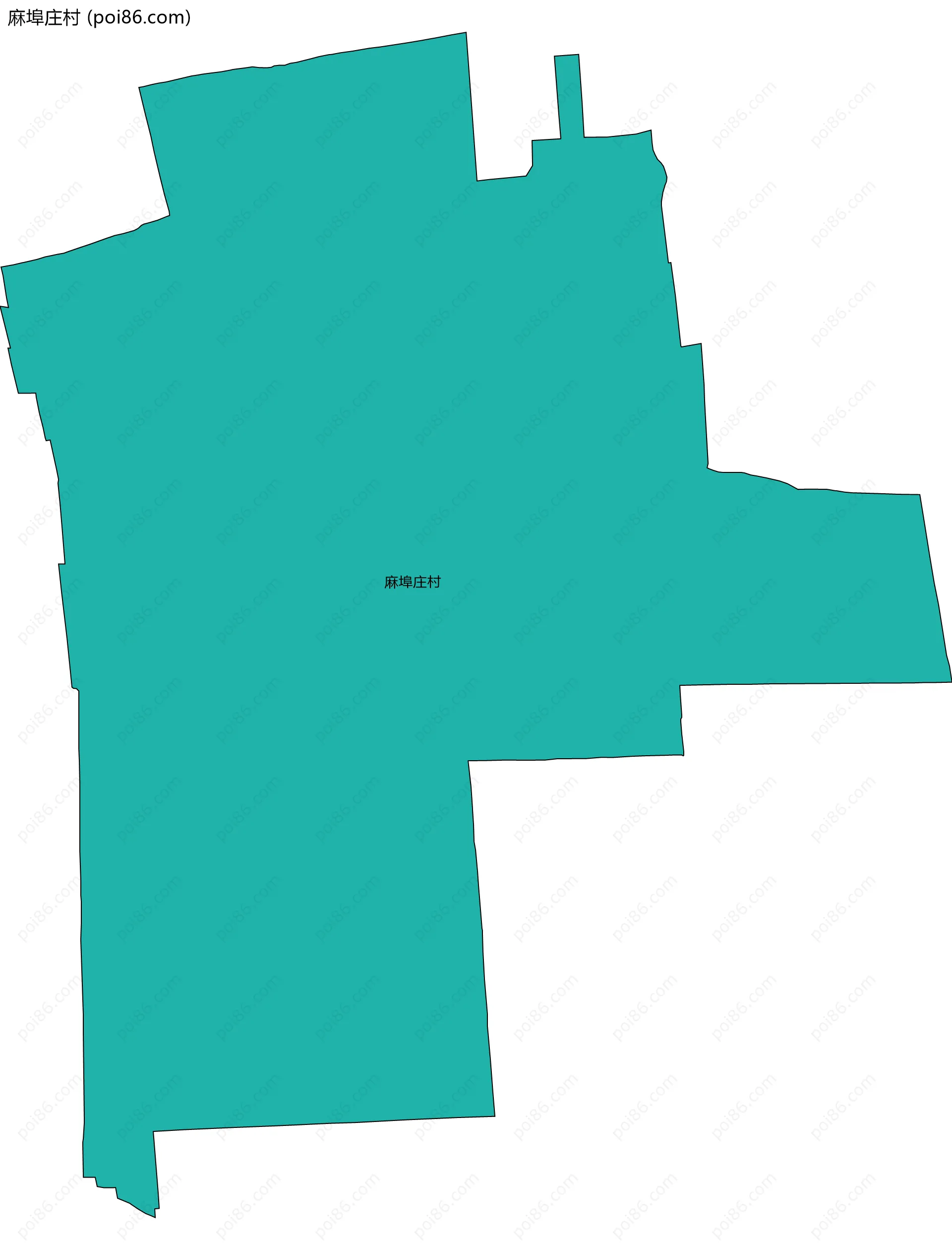 麻埠庄村边界地图