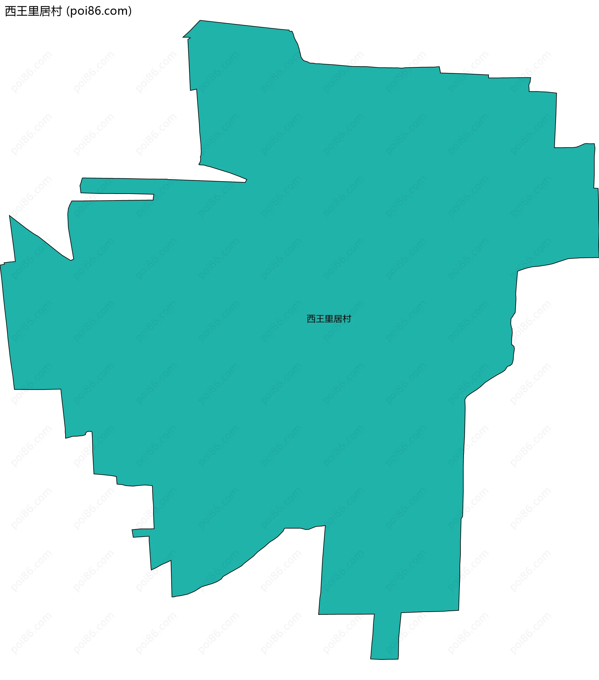 西王里居村边界地图