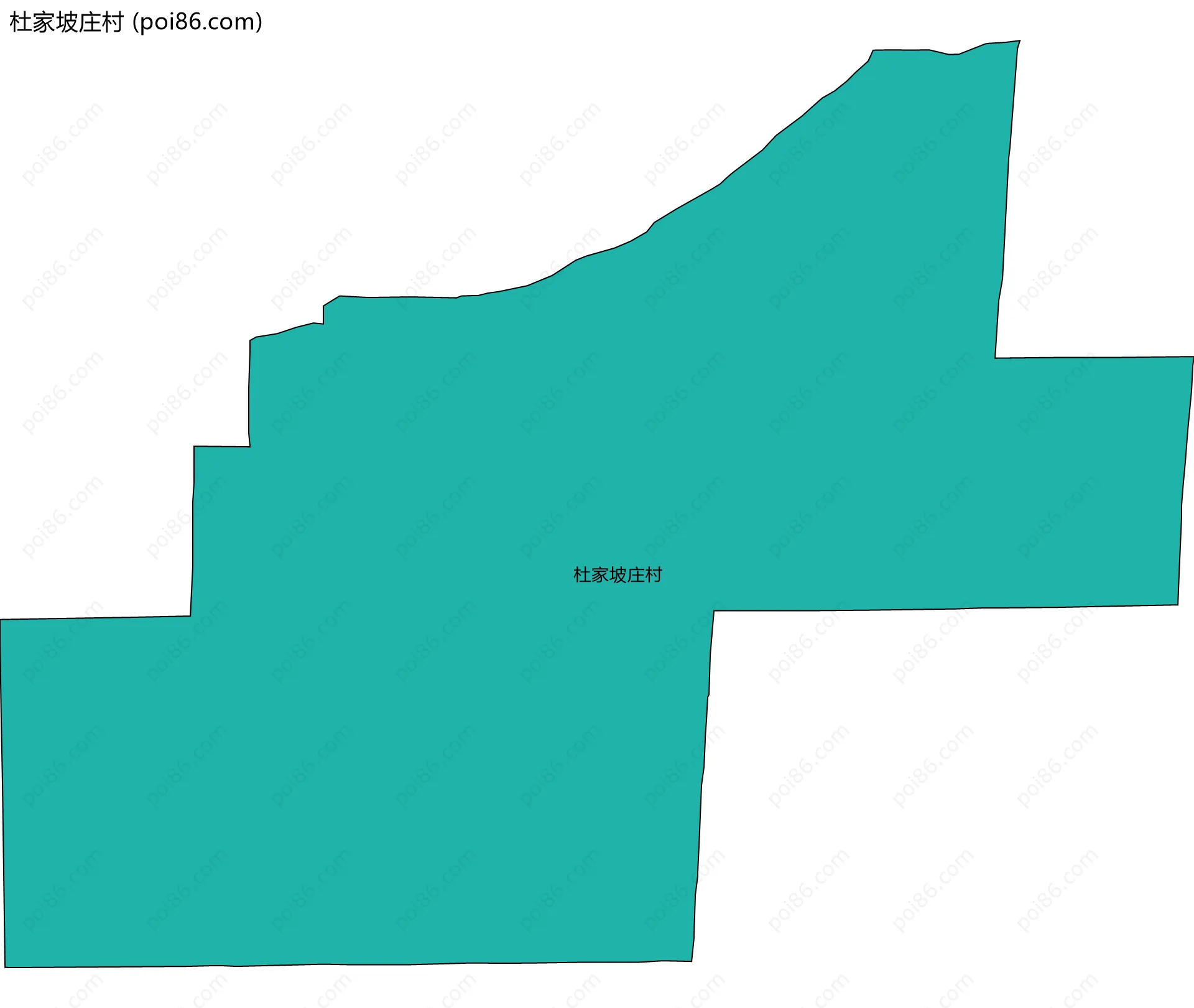 杜家坡庄村边界地图