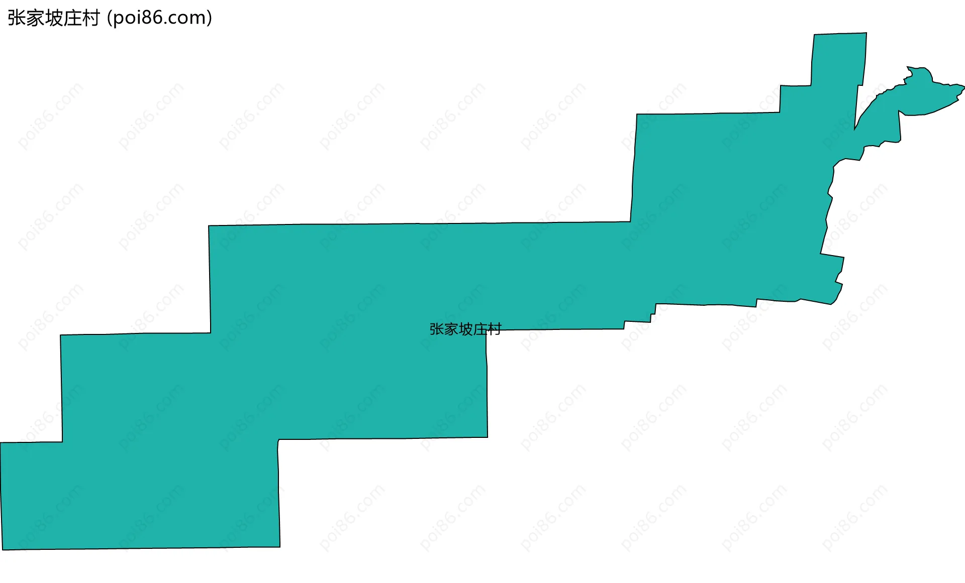 张家坡庄村边界地图
