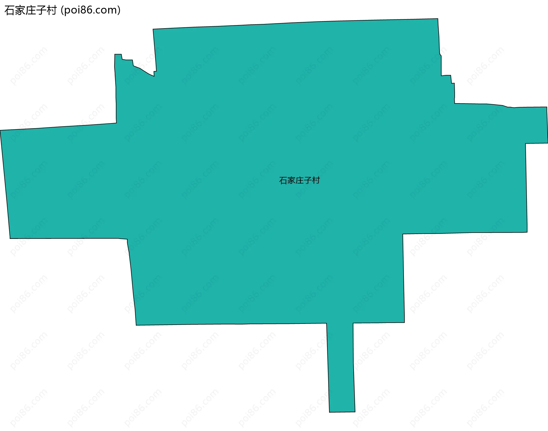 石家庄子村边界地图