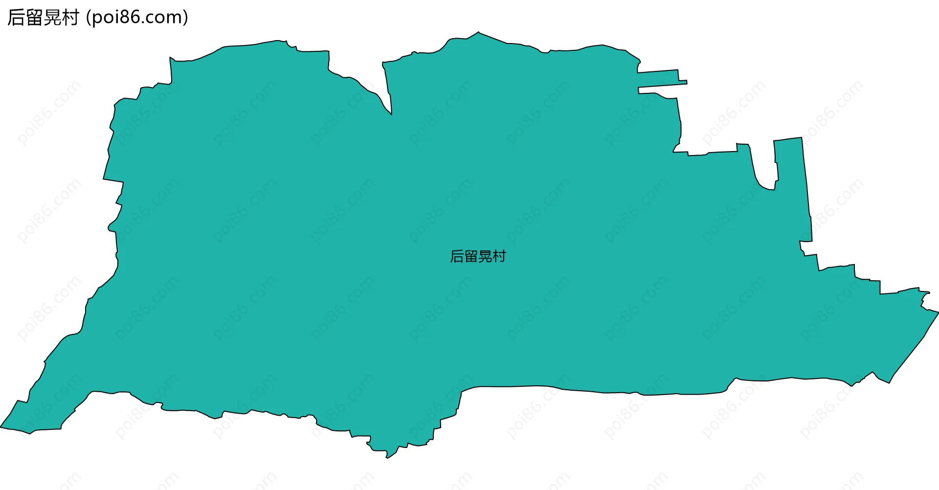 后留晃村边界地图