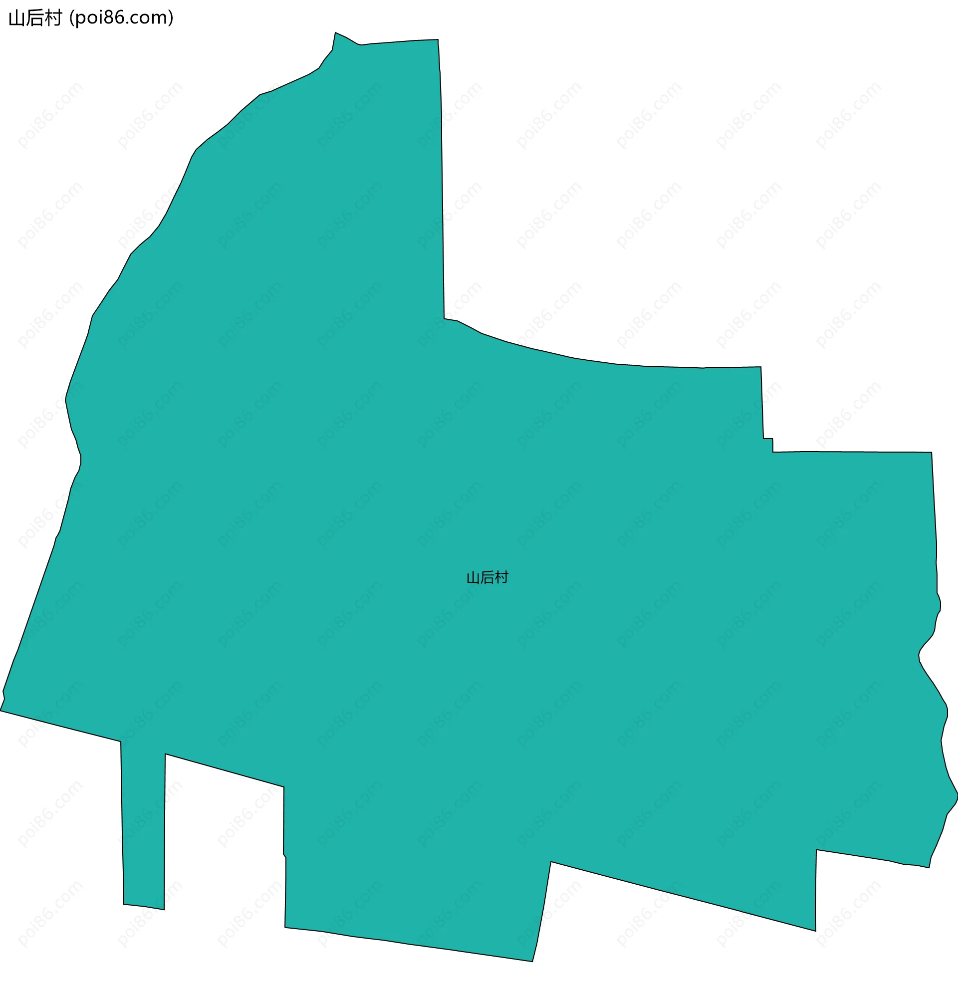山后村边界地图