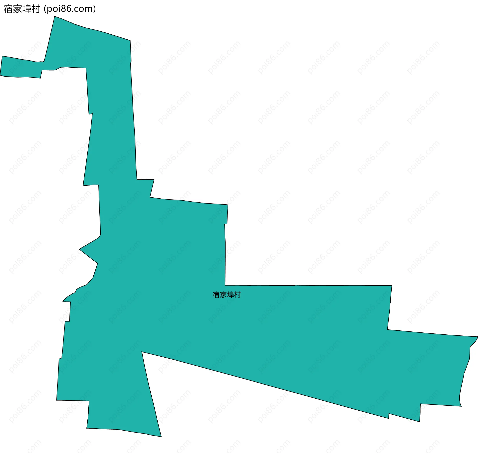 宿家埠村边界地图