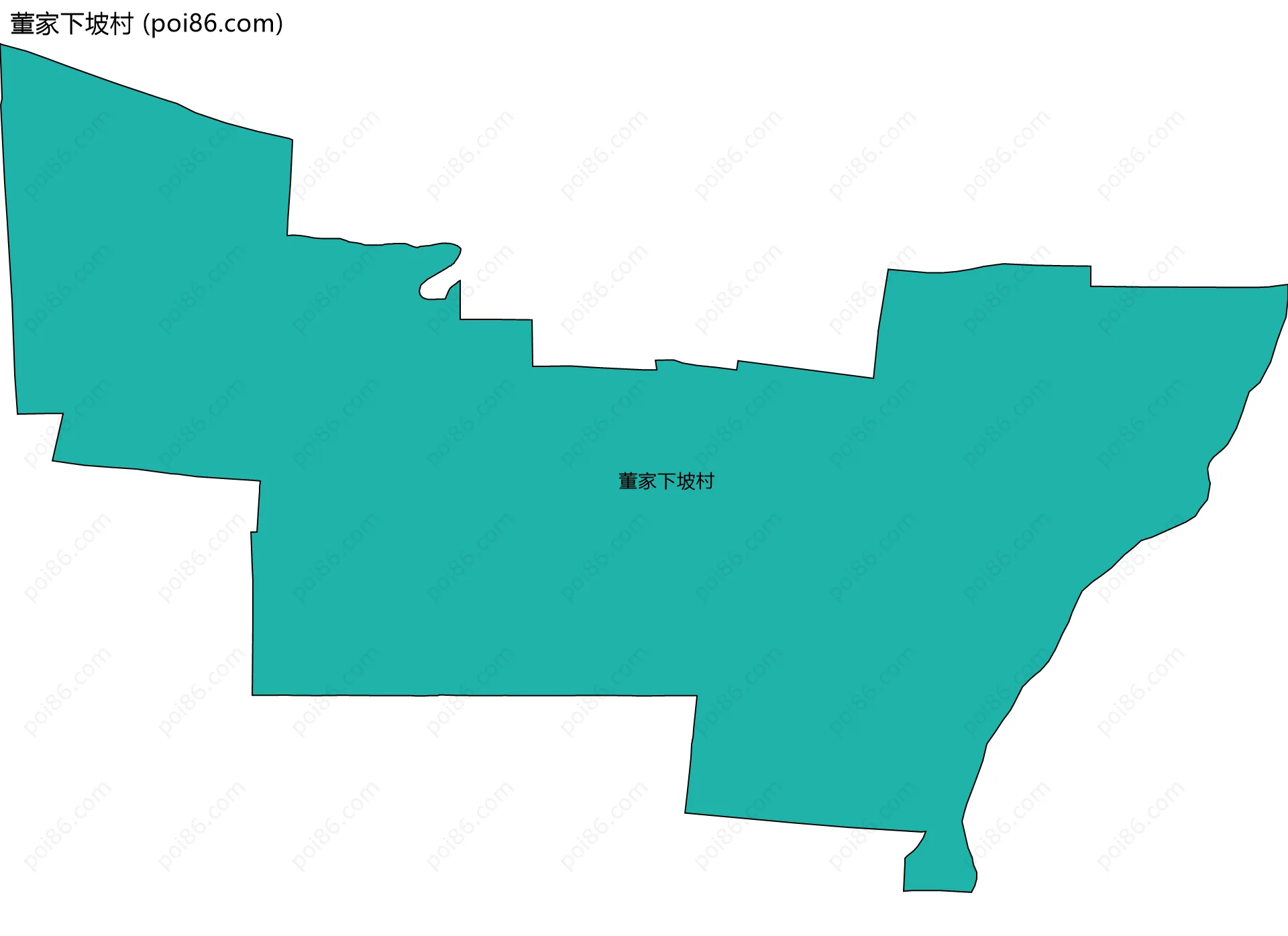 董家下坡村边界地图