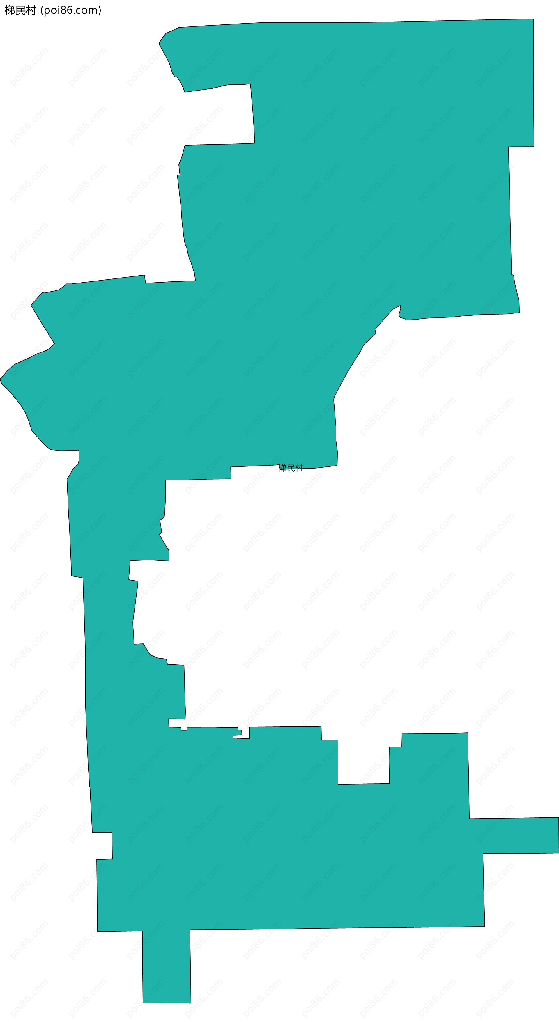 梯民村边界地图