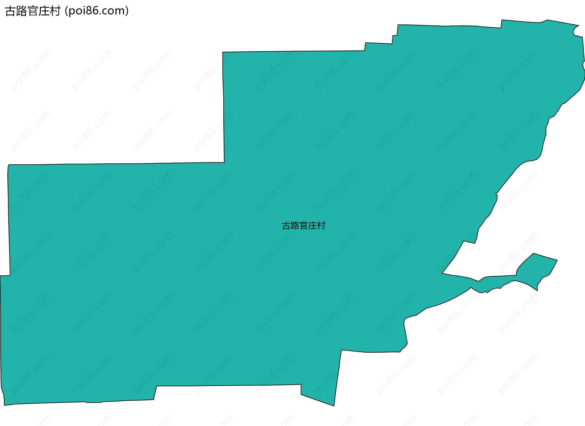 古路官庄村边界地图