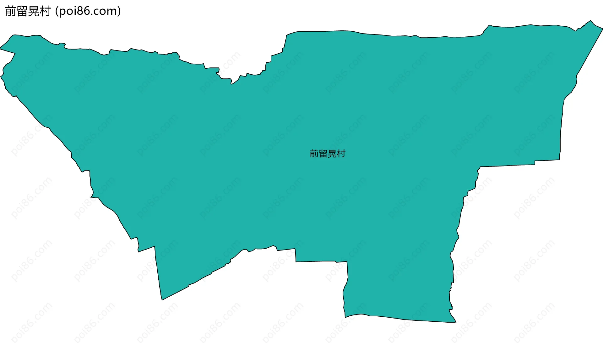 前留晃村边界地图