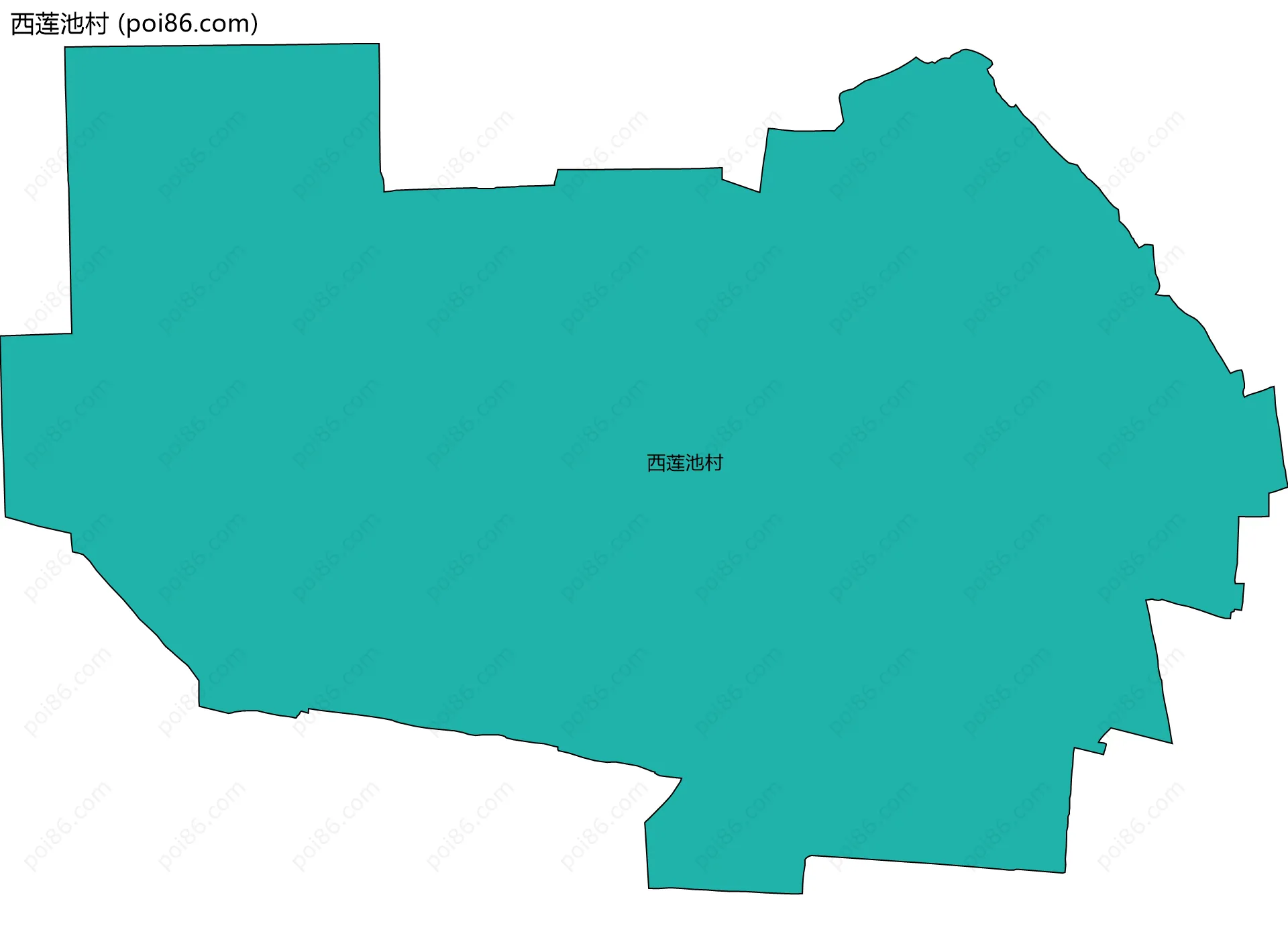 西莲池村边界地图