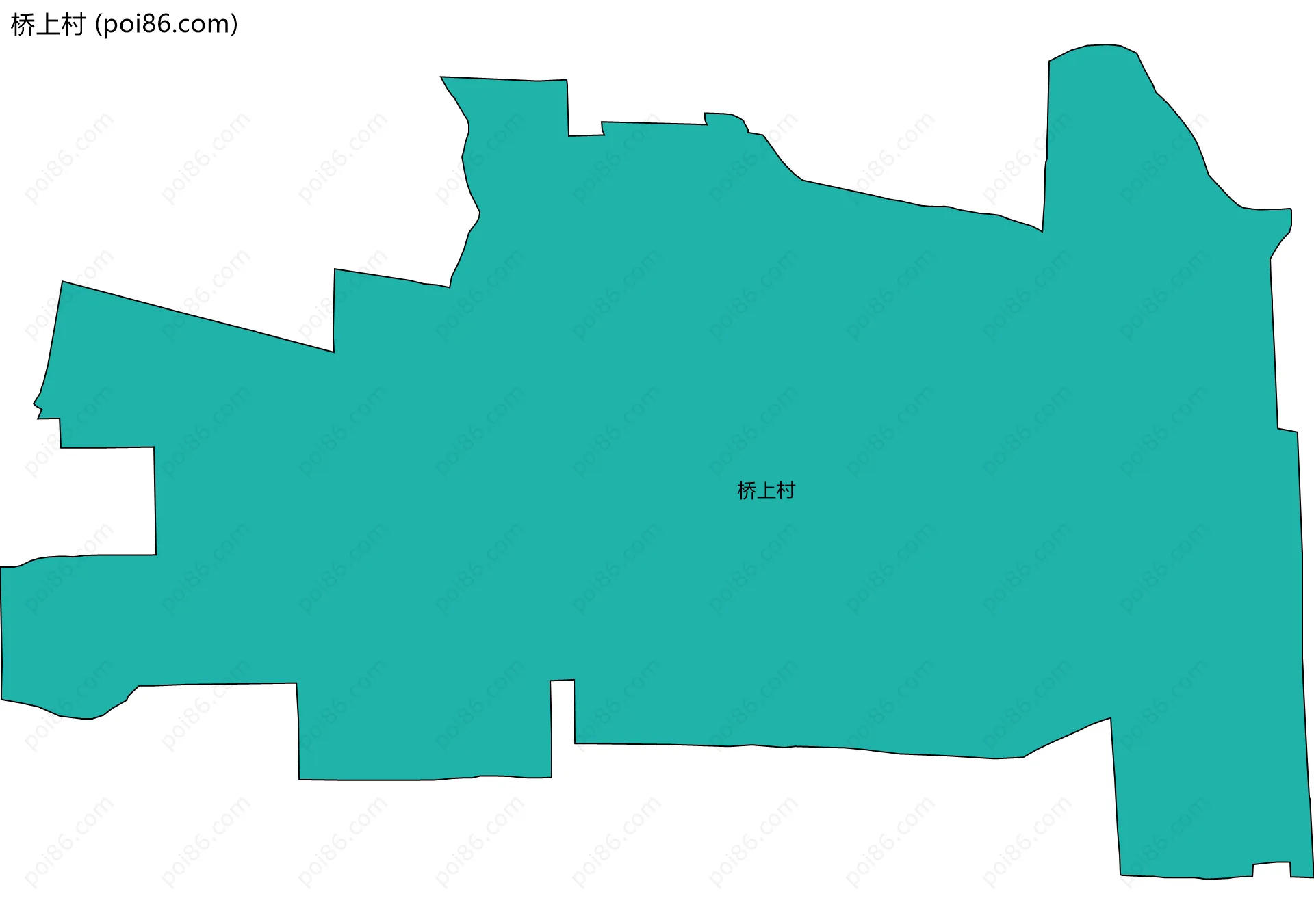 桥上村边界地图