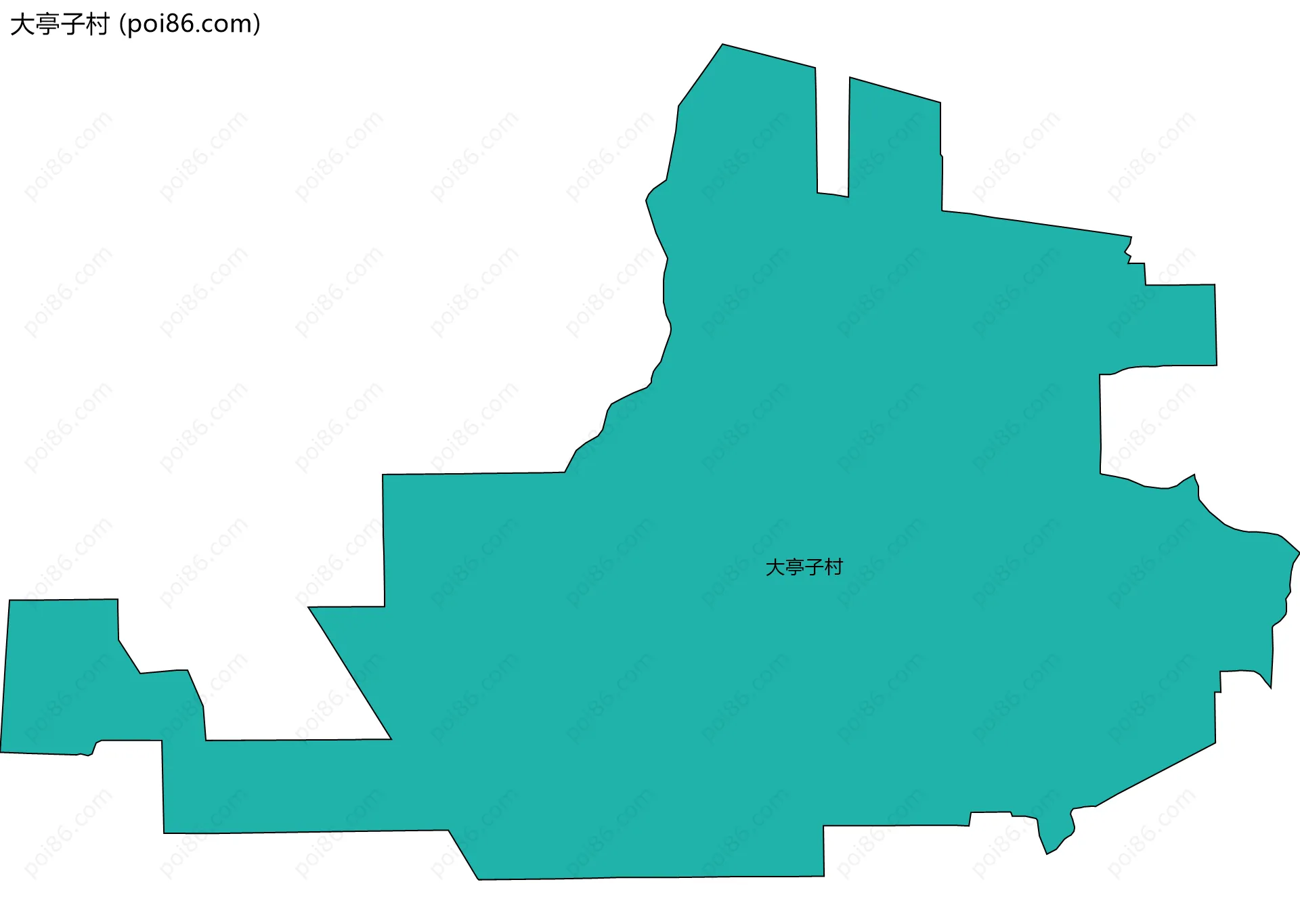 大亭子村边界地图