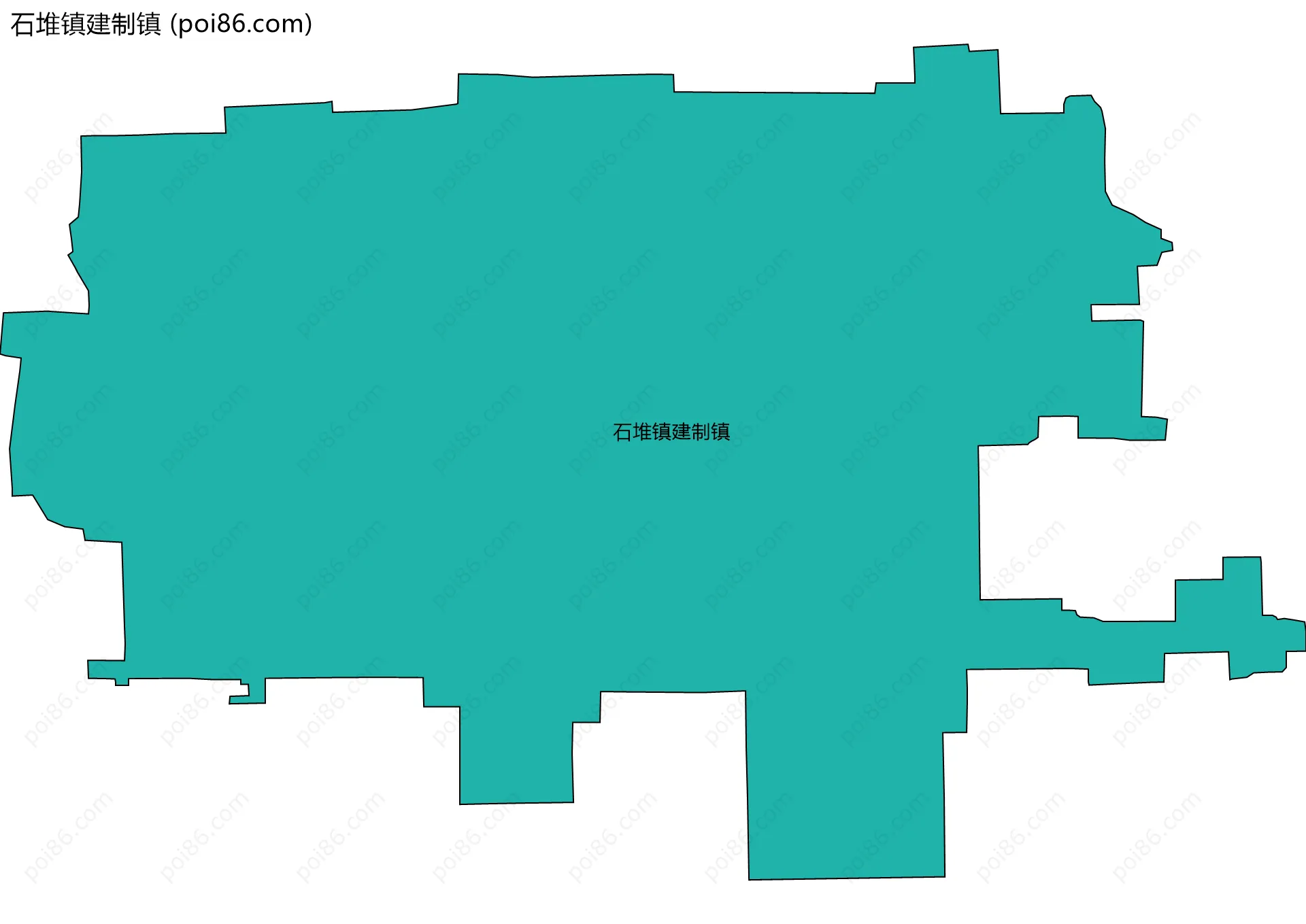 石堆镇建制镇边界地图