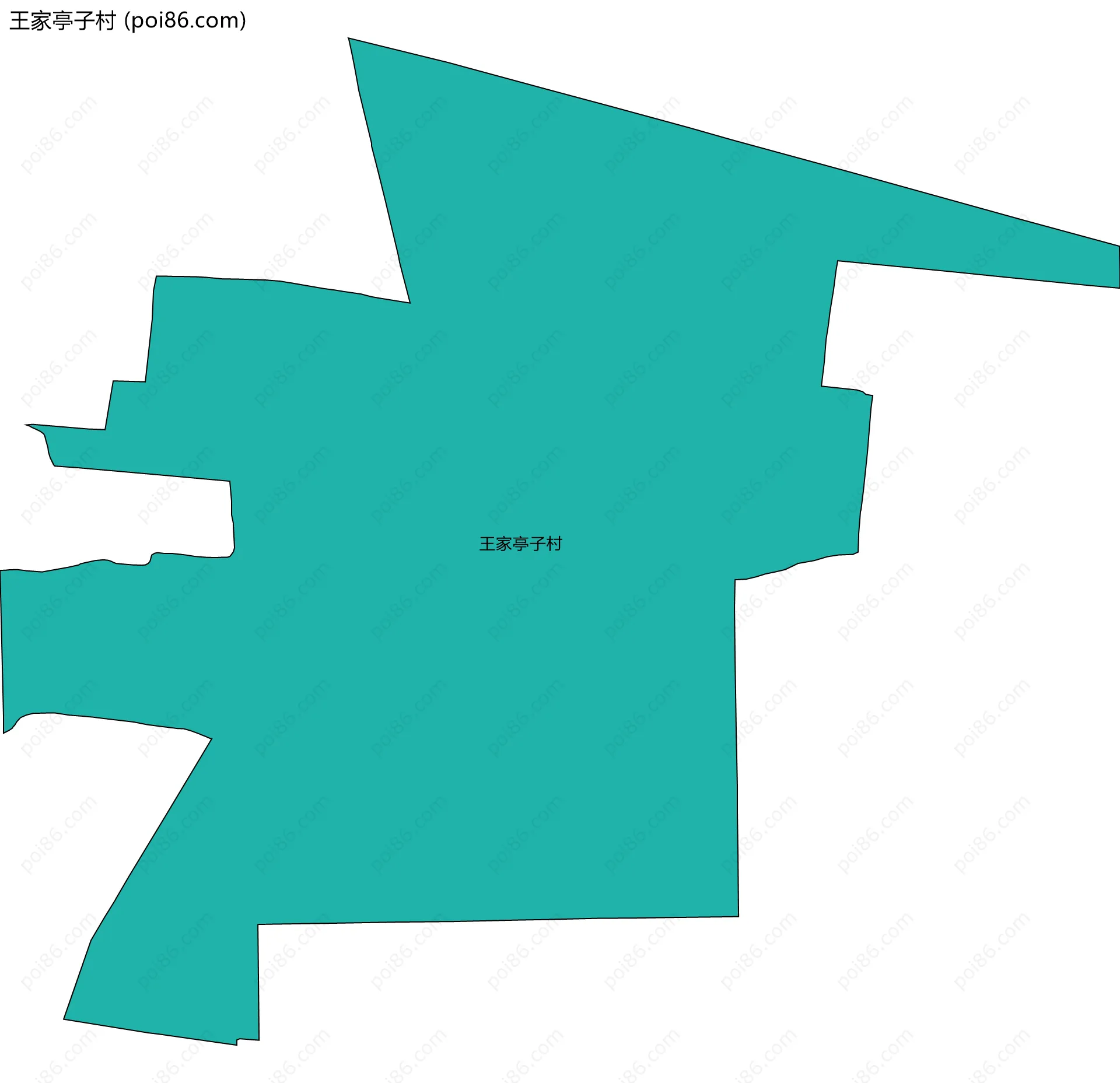 王家亭子村边界地图