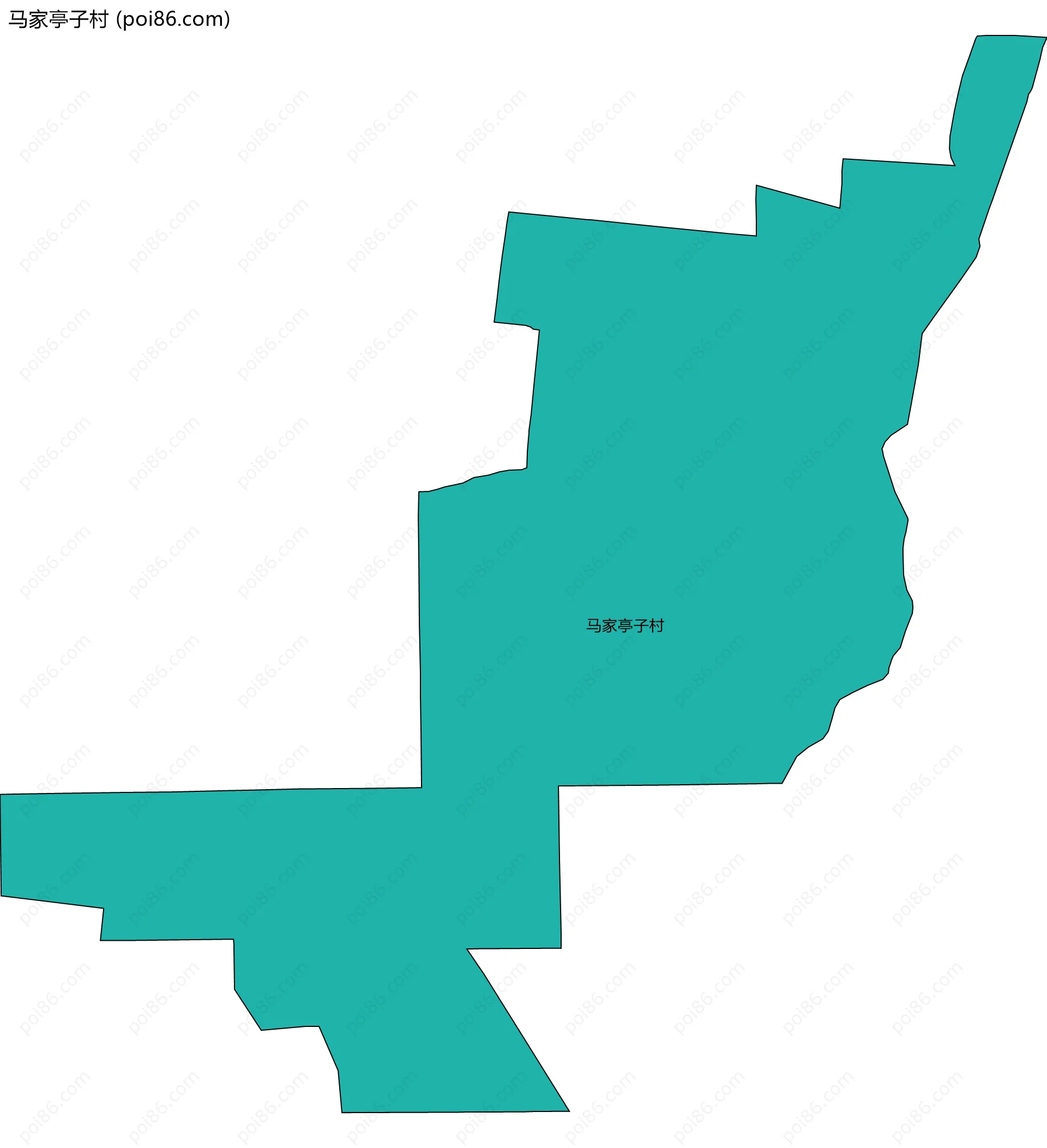 马家亭子村边界地图