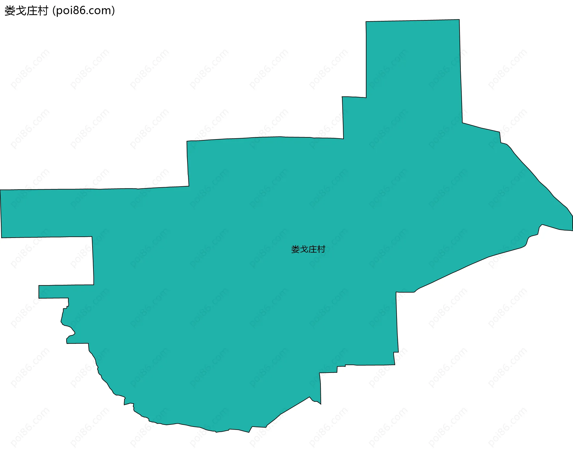 娄戈庄村边界地图