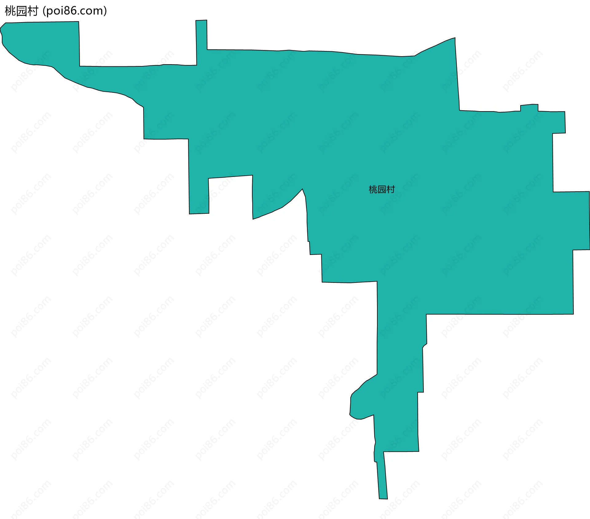 桃园村边界地图