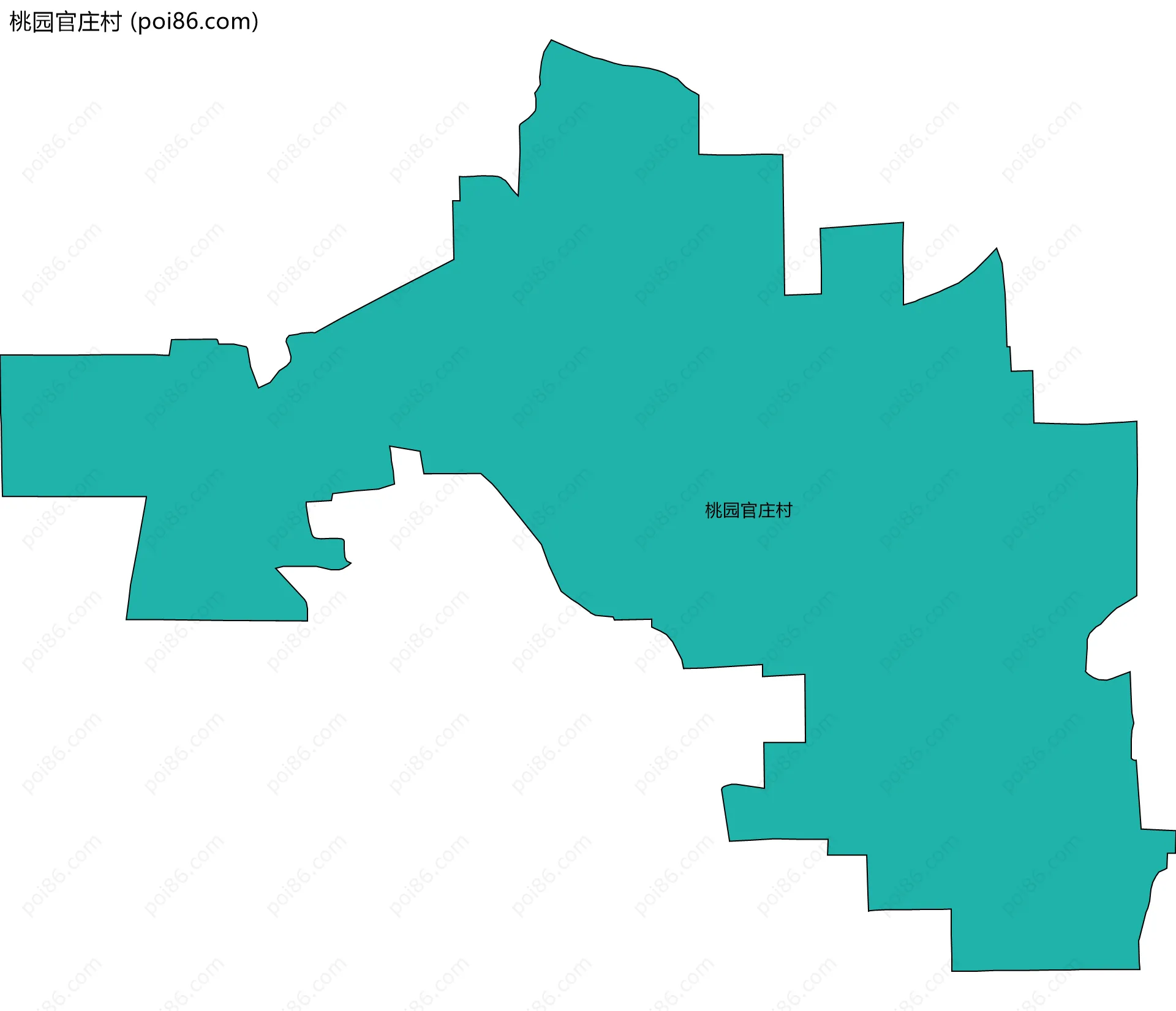 桃园官庄村边界地图