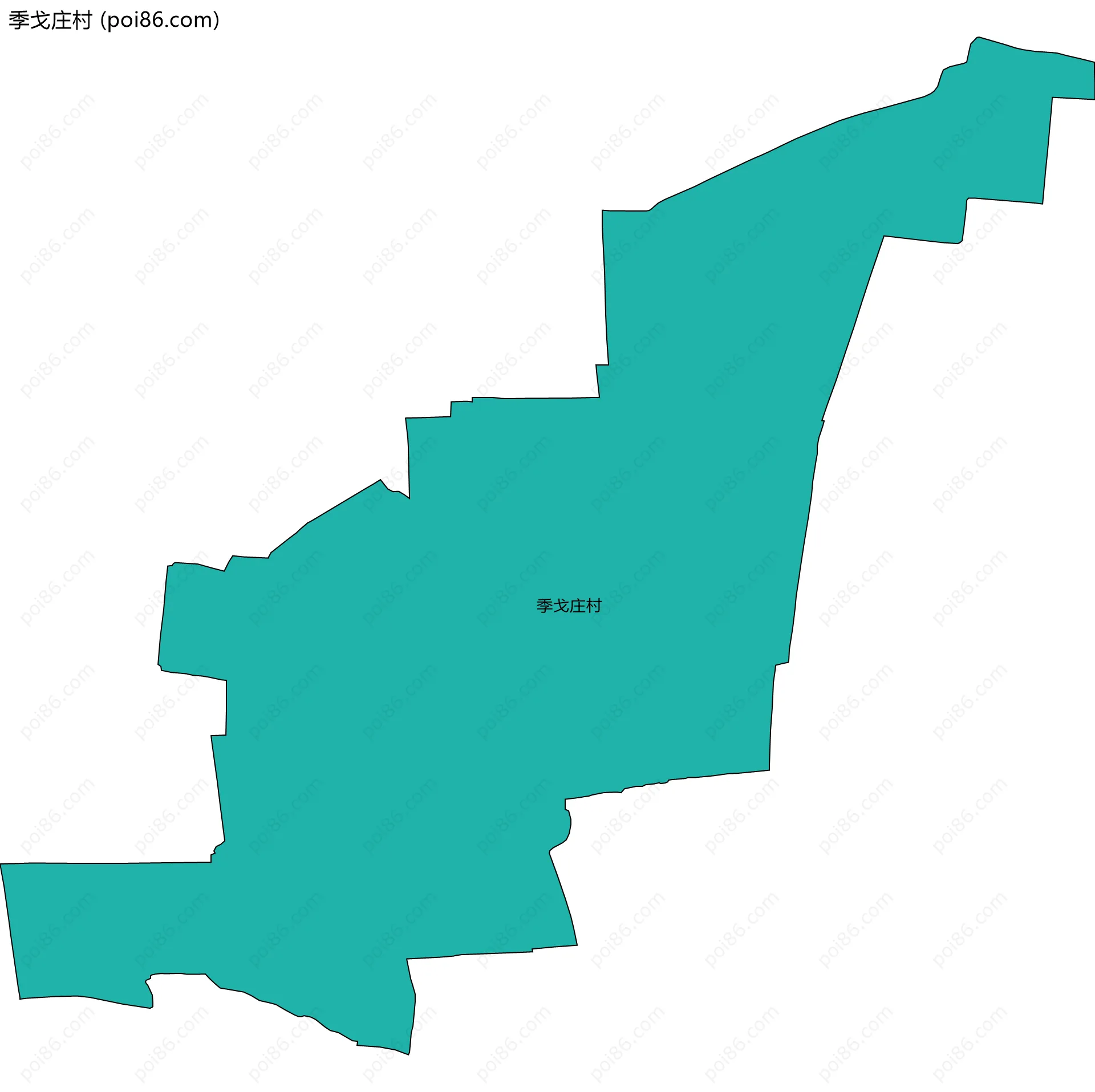 季戈庄村边界地图
