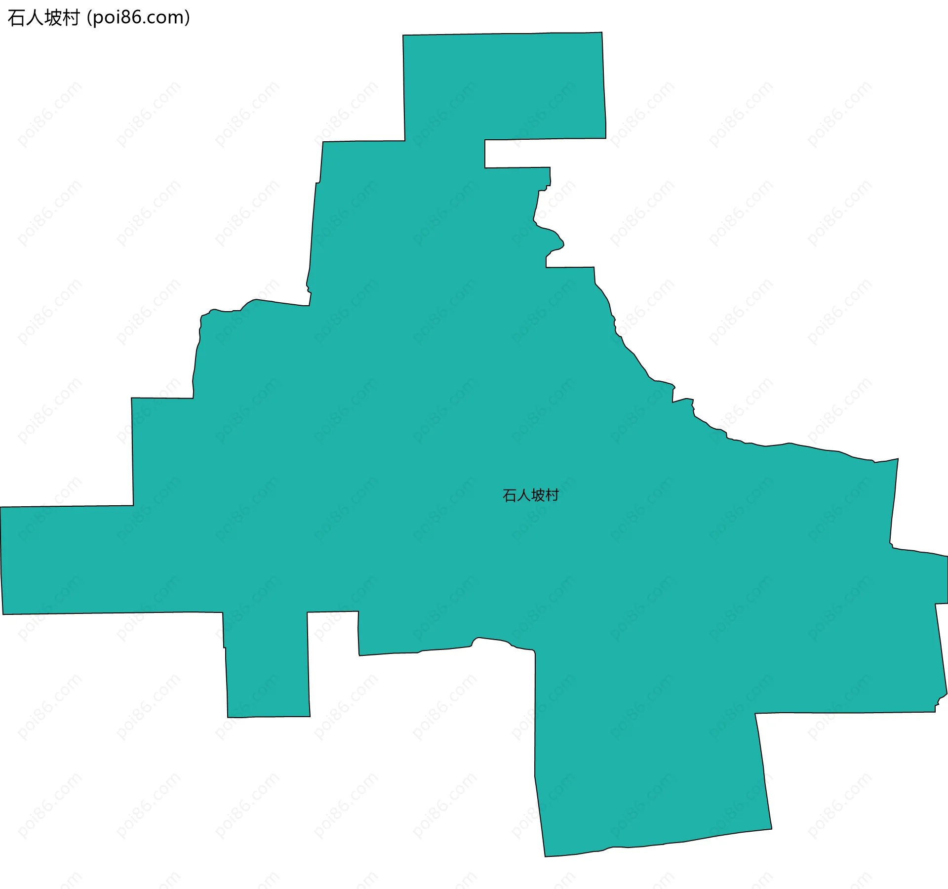 石人坡村边界地图