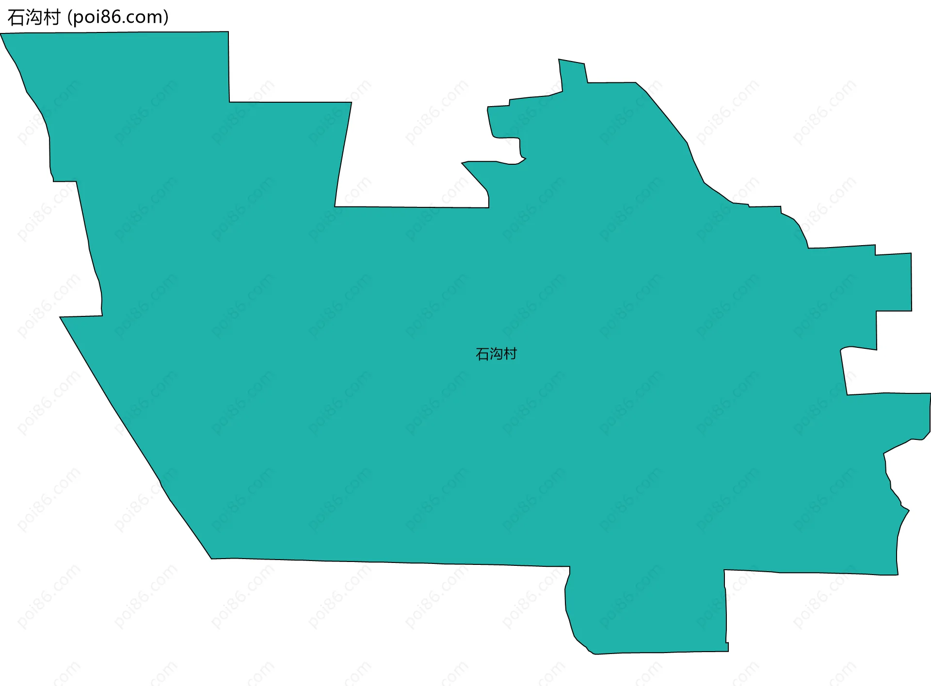 石沟村边界地图