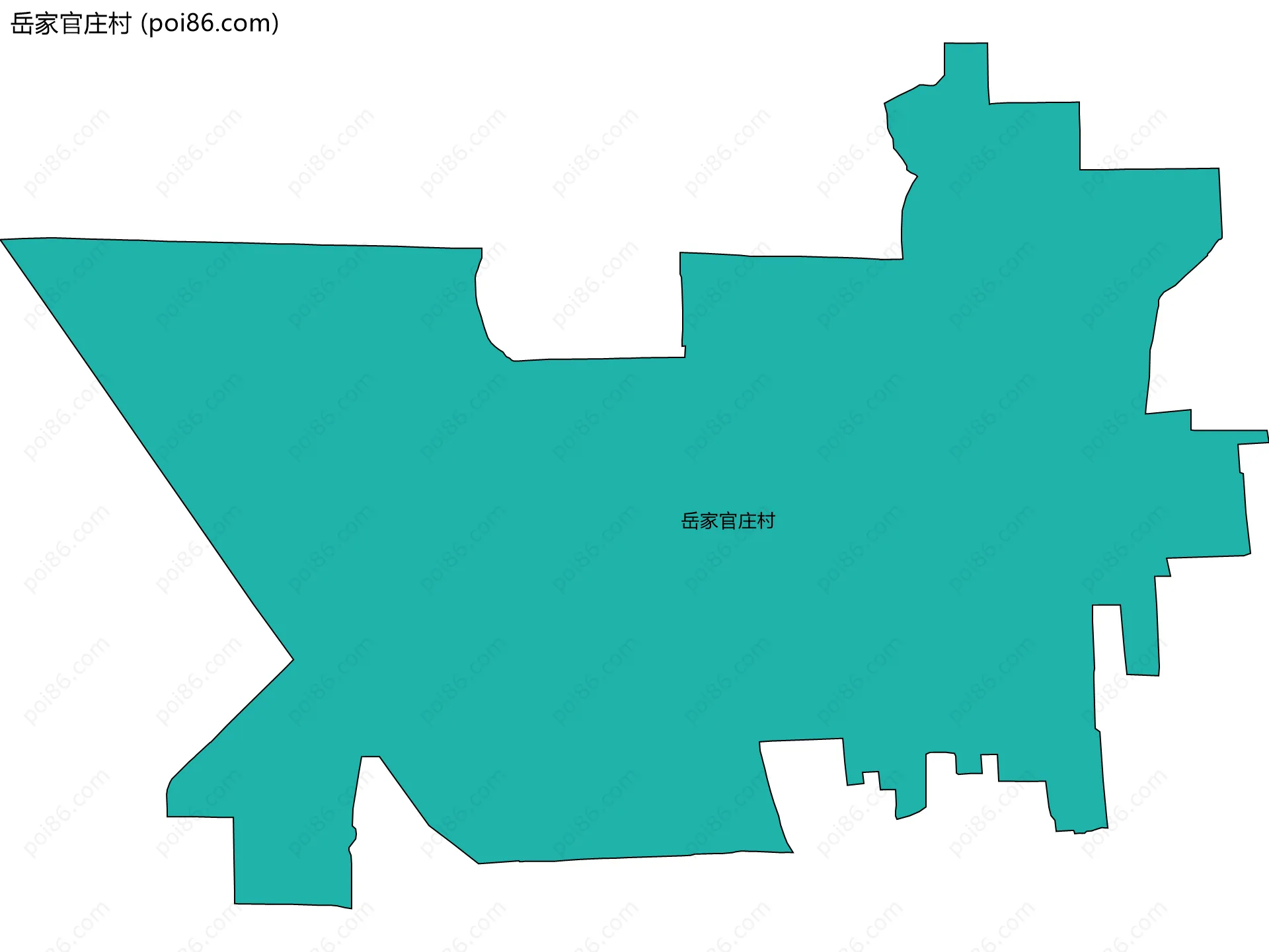 岳家官庄村边界地图