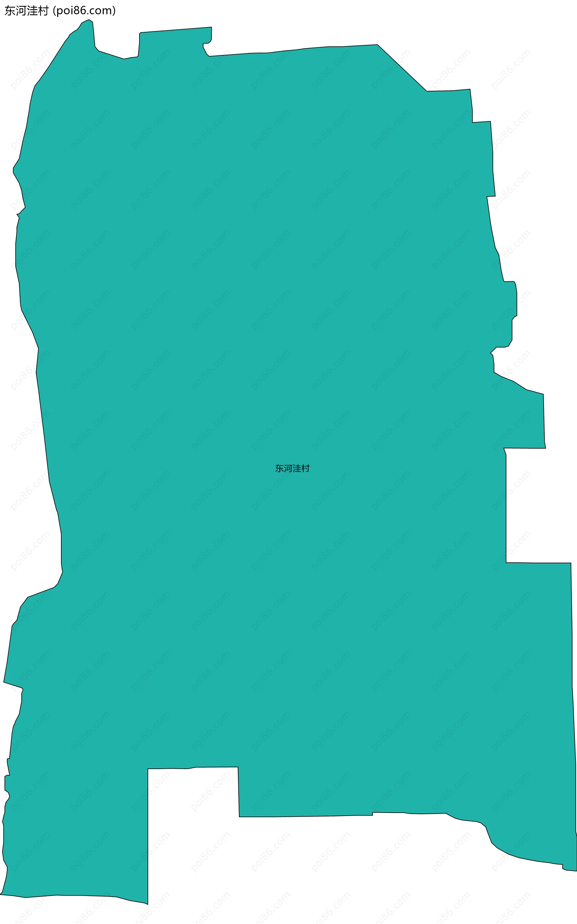 东河洼村边界地图