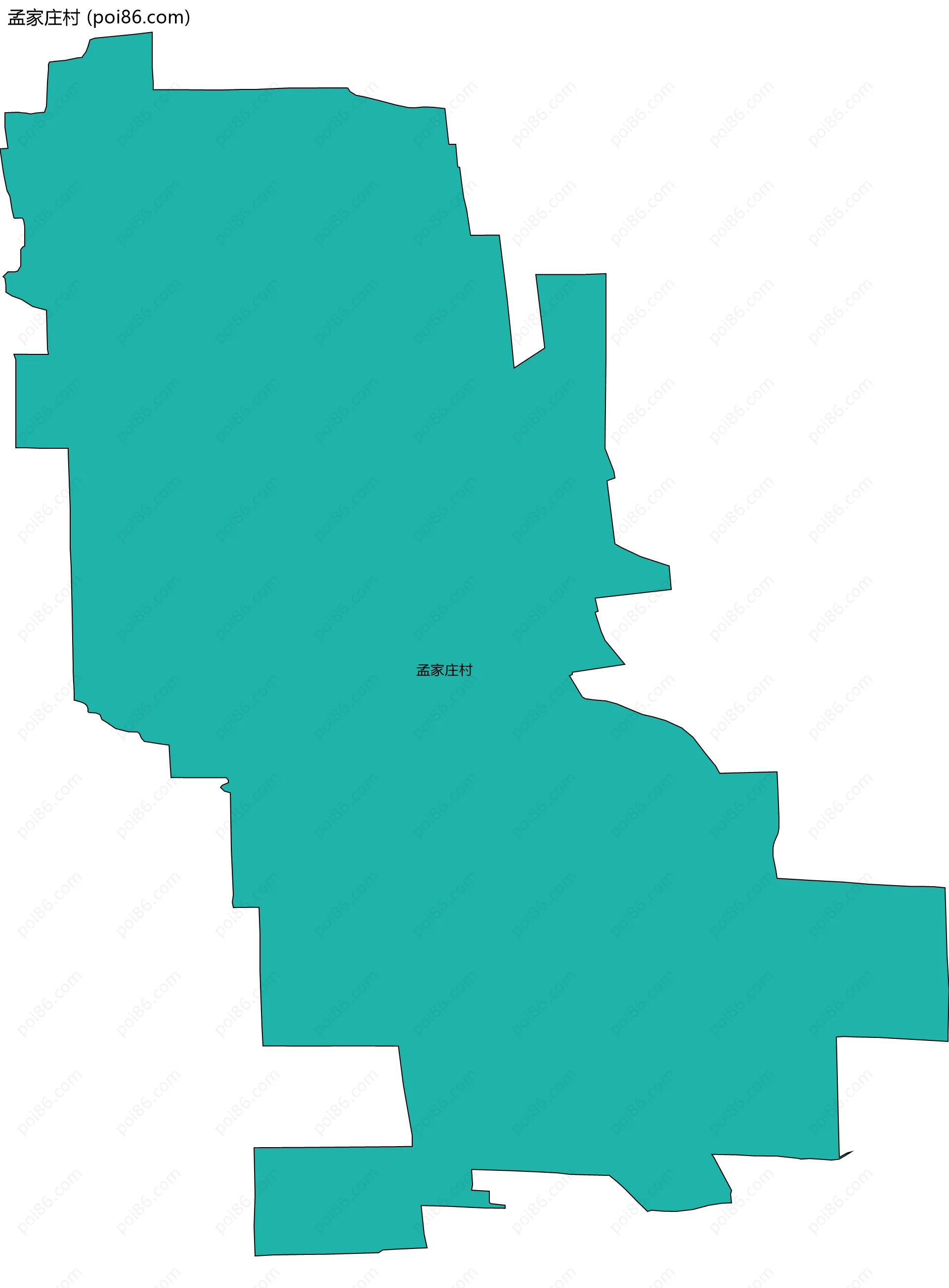 孟家庄村边界地图