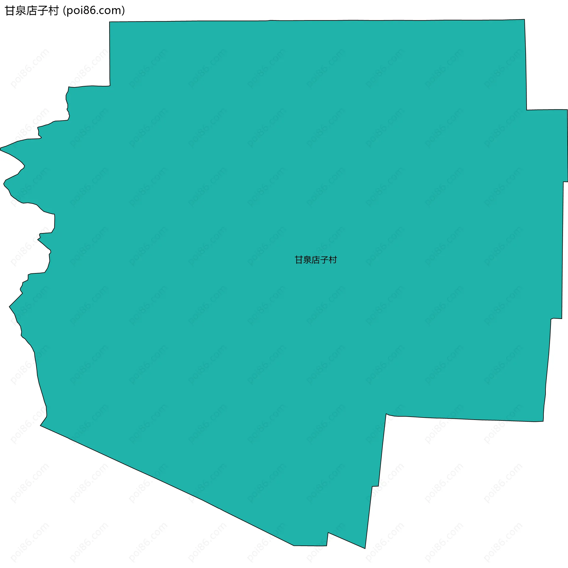 甘泉店子村边界地图