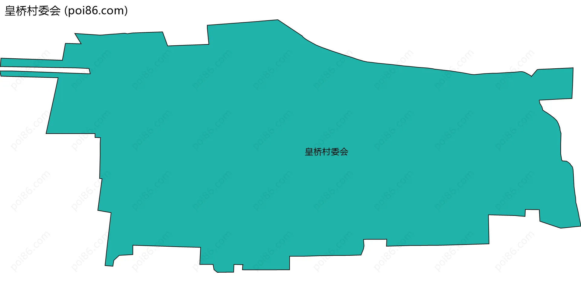 皇桥村委会边界地图