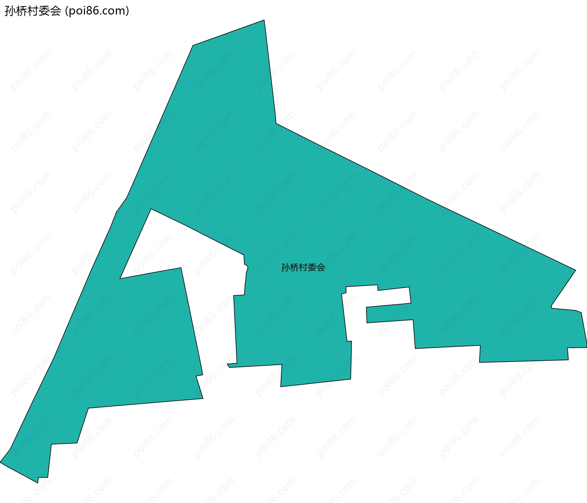 孙桥村委会边界地图