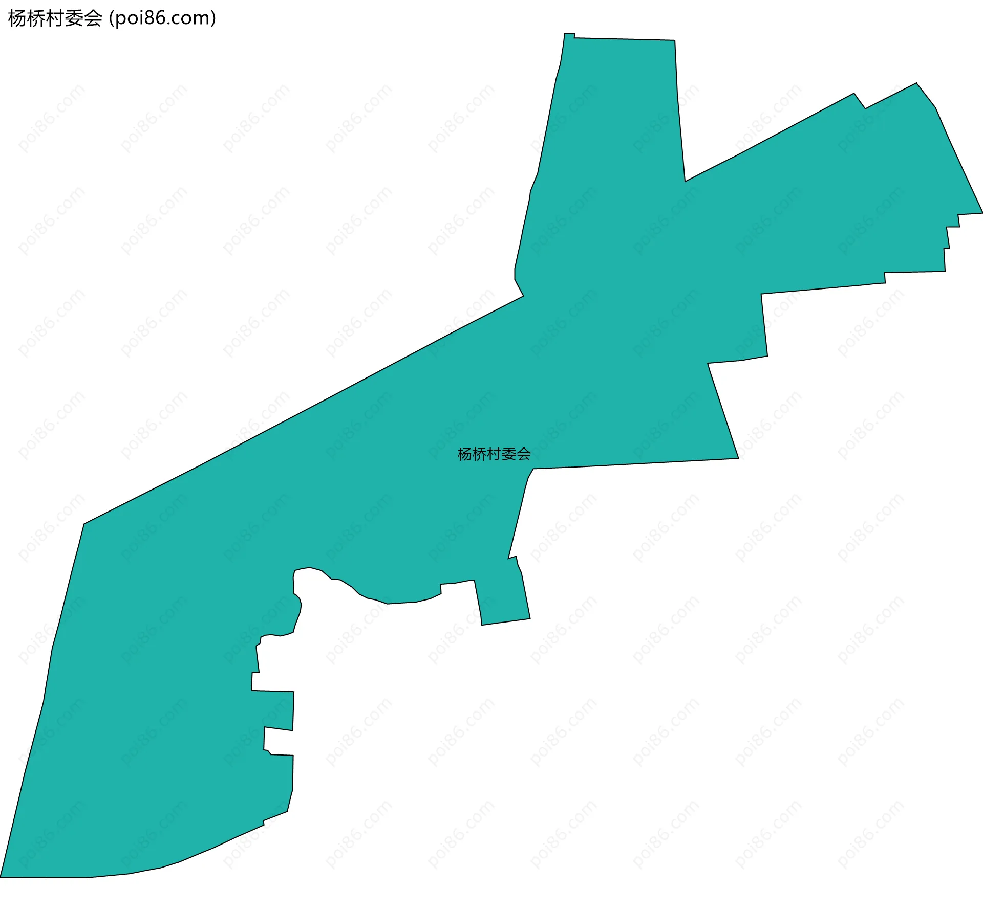 杨桥村委会边界地图