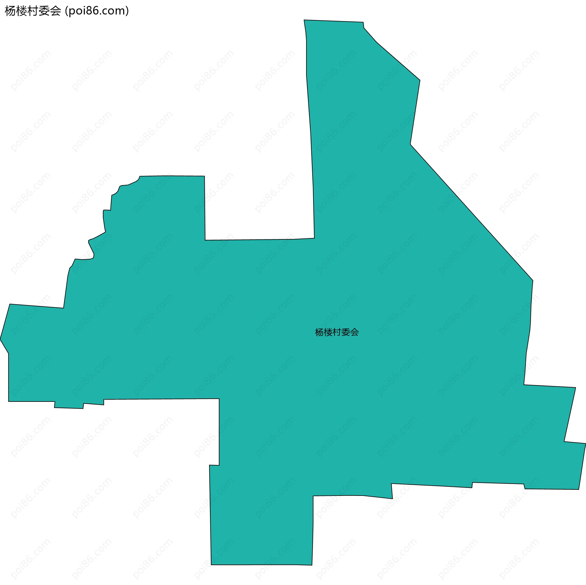 杨楼村委会边界地图