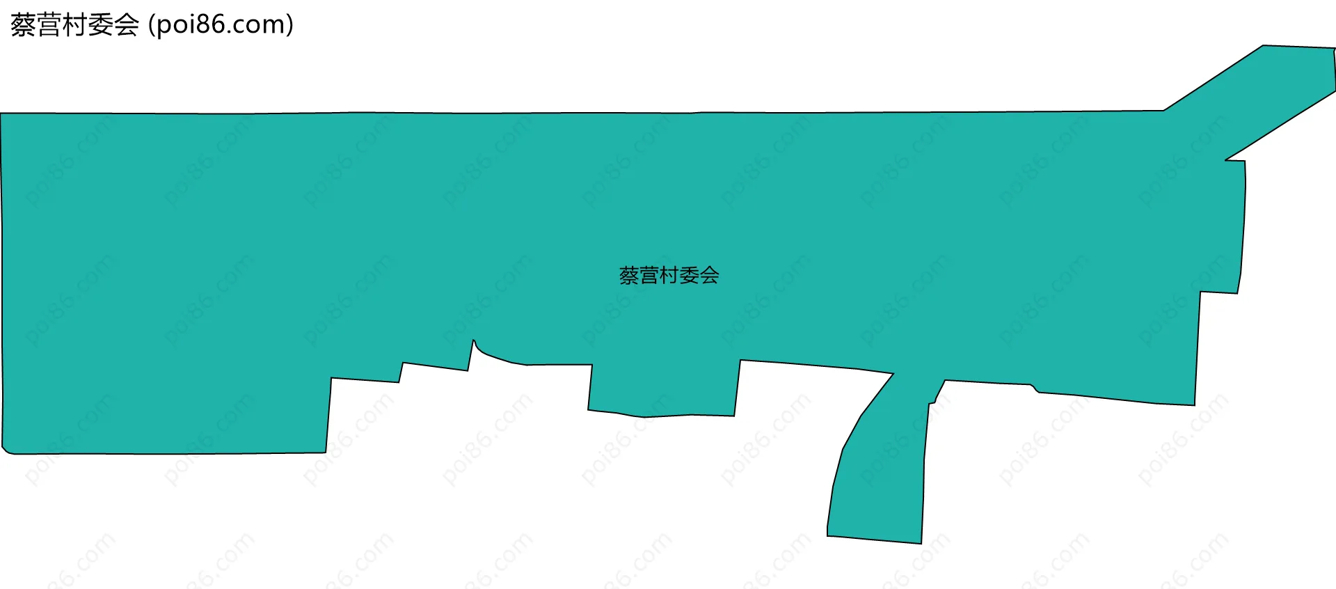 蔡营村委会边界地图