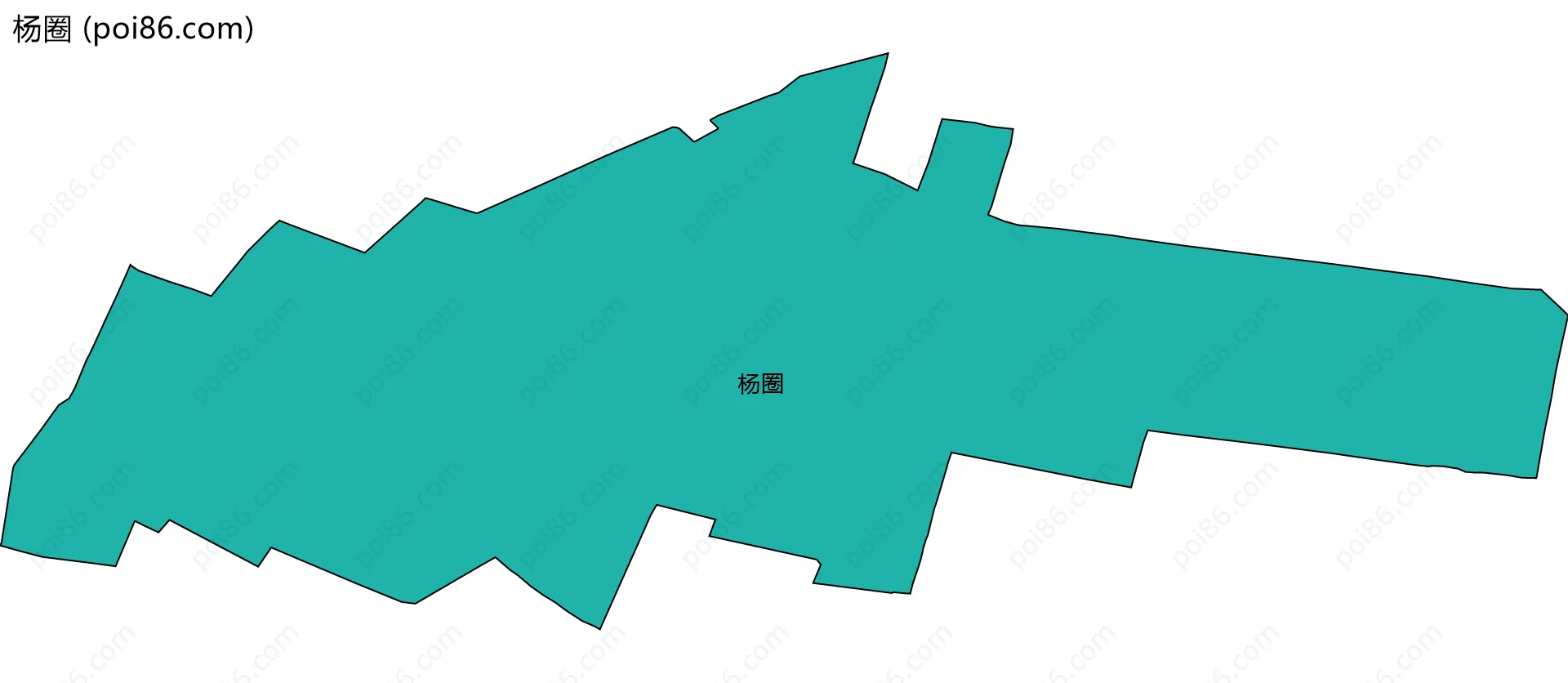 杨圈边界地图