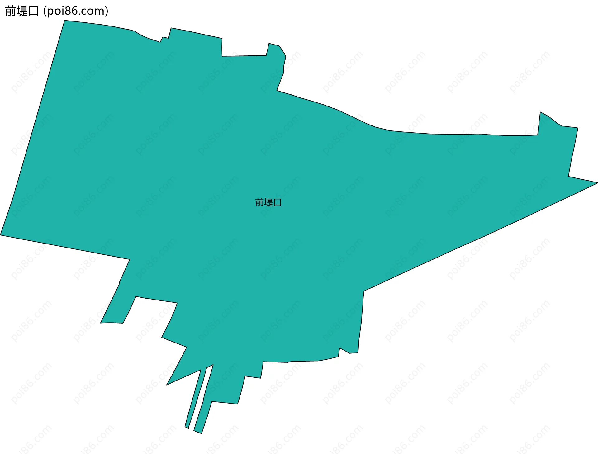 前堤口边界地图