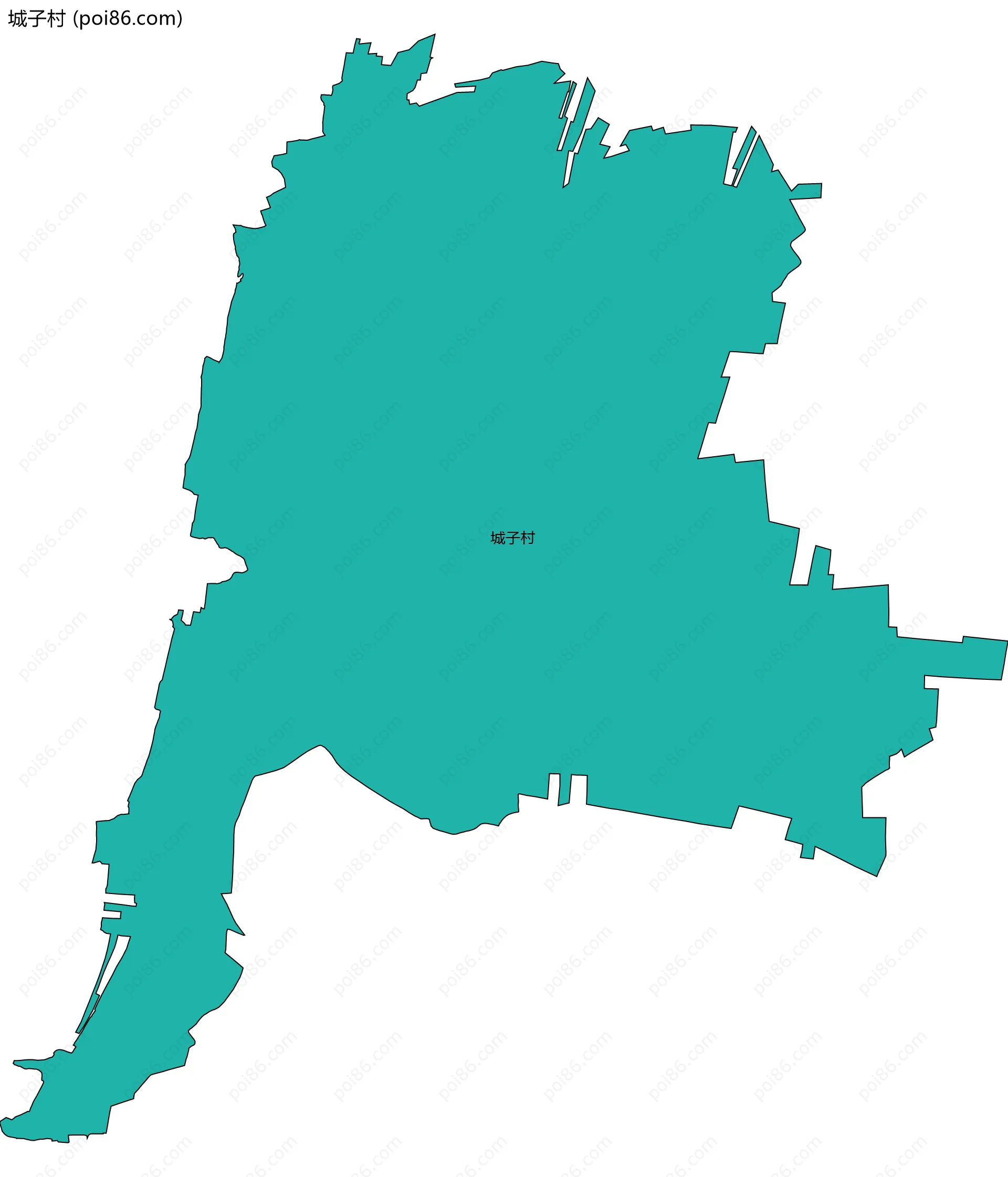 城子村边界地图