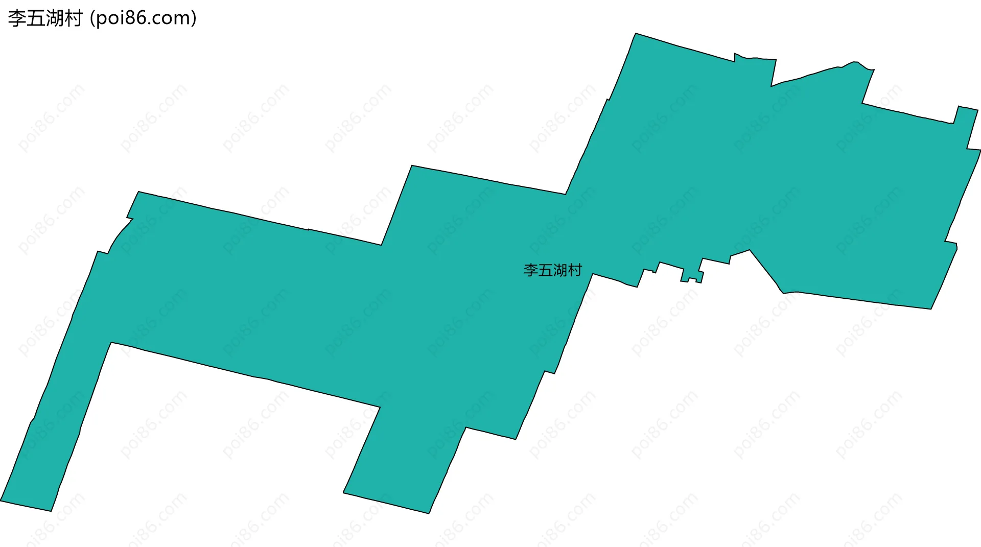 李五湖村边界地图