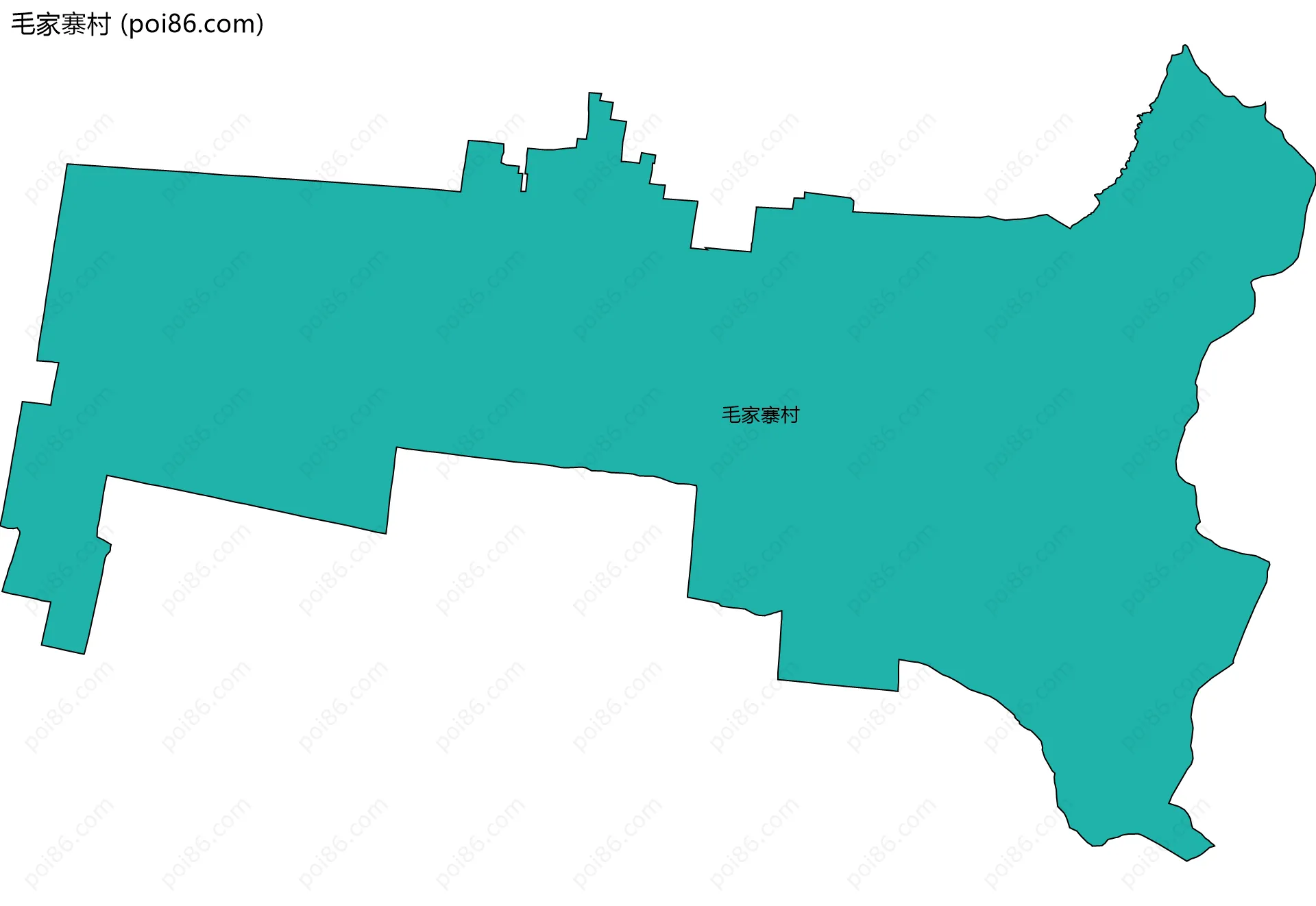 毛家寨村边界地图